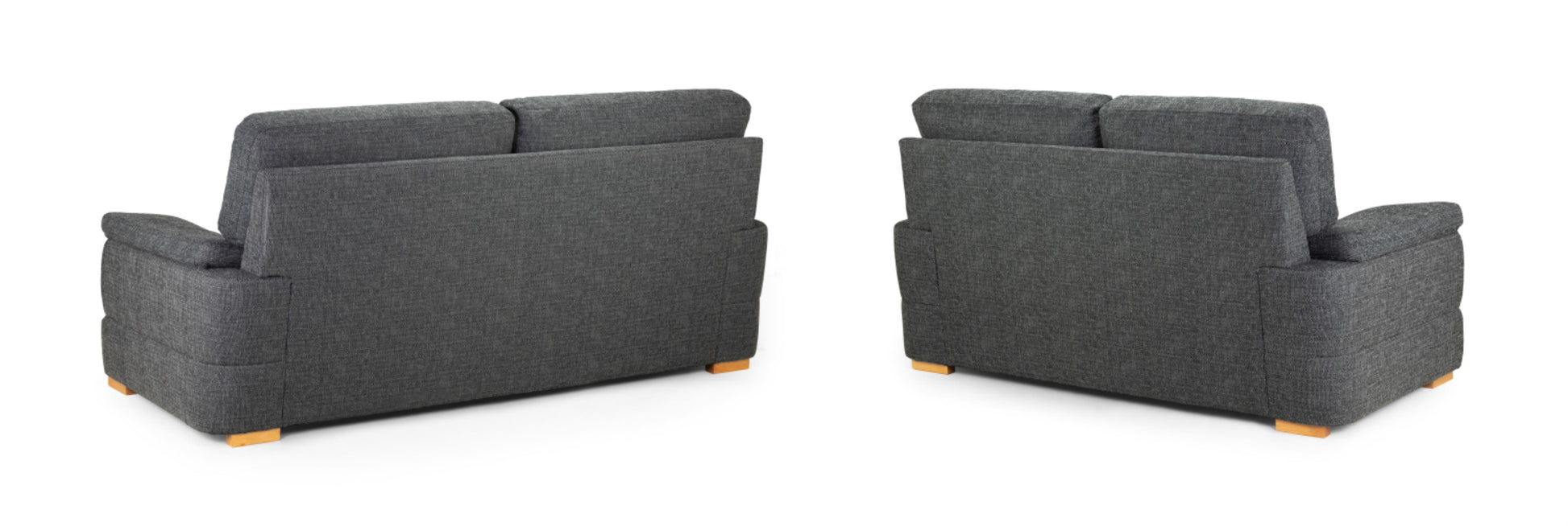 Bento Plush Fabric Sofa in Silver or Charcoal Grey 2, 3 Seat, 4 Seat Corner Settee (Copy) Sofa CasaFenix