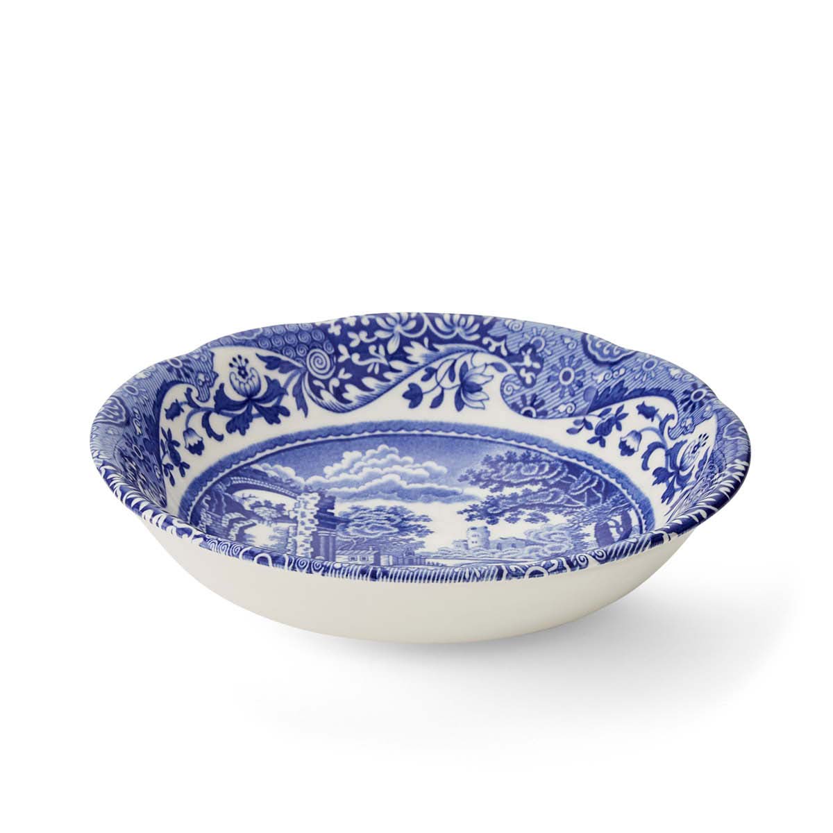 Blue Italian Set of 4 Small Cereal Bowls – Porcelain Blue Italian dinnerware CasaFenix