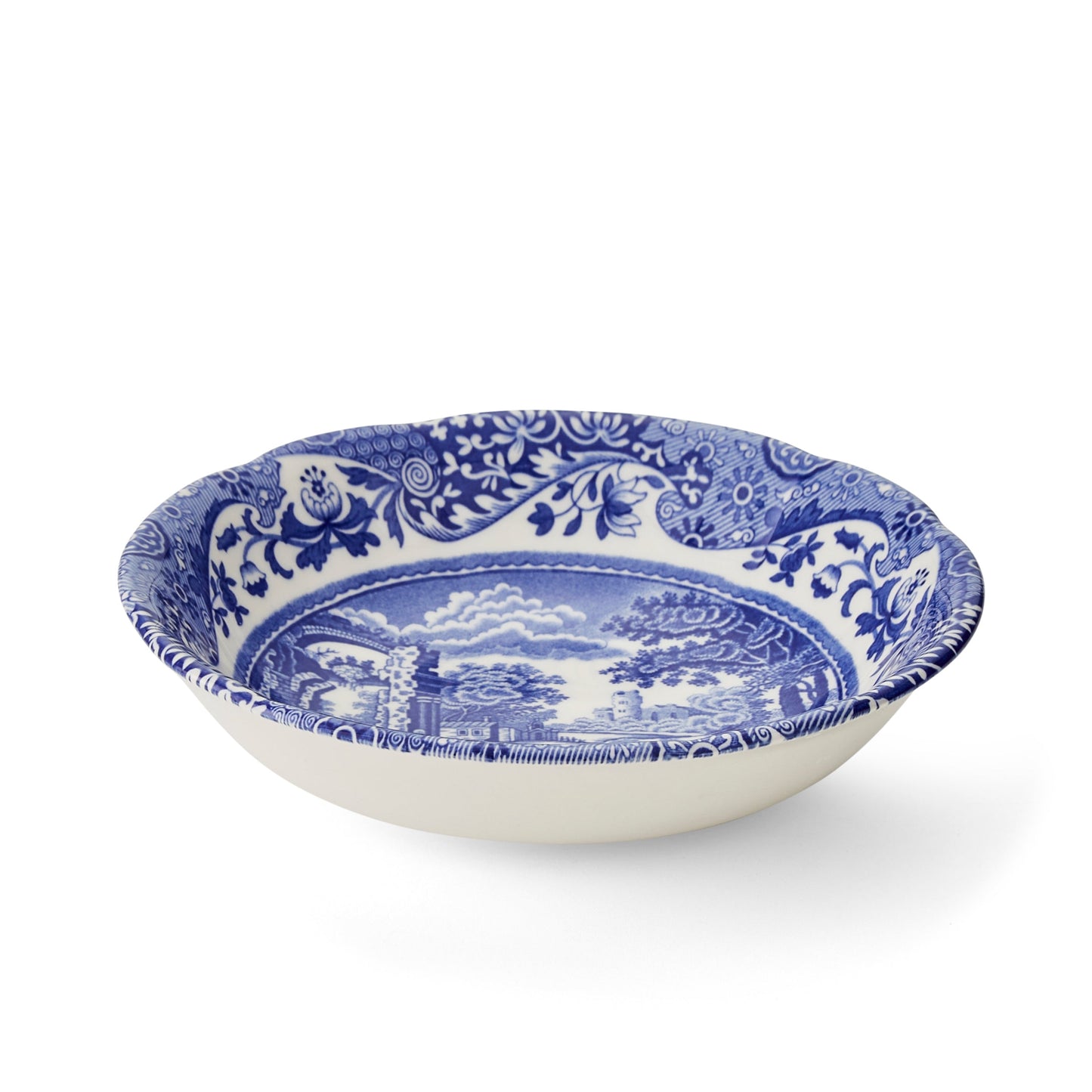 Blue Italian Set of 4 Small Cereal Bowls – Porcelain Blue Italian dinnerware CasaFenix