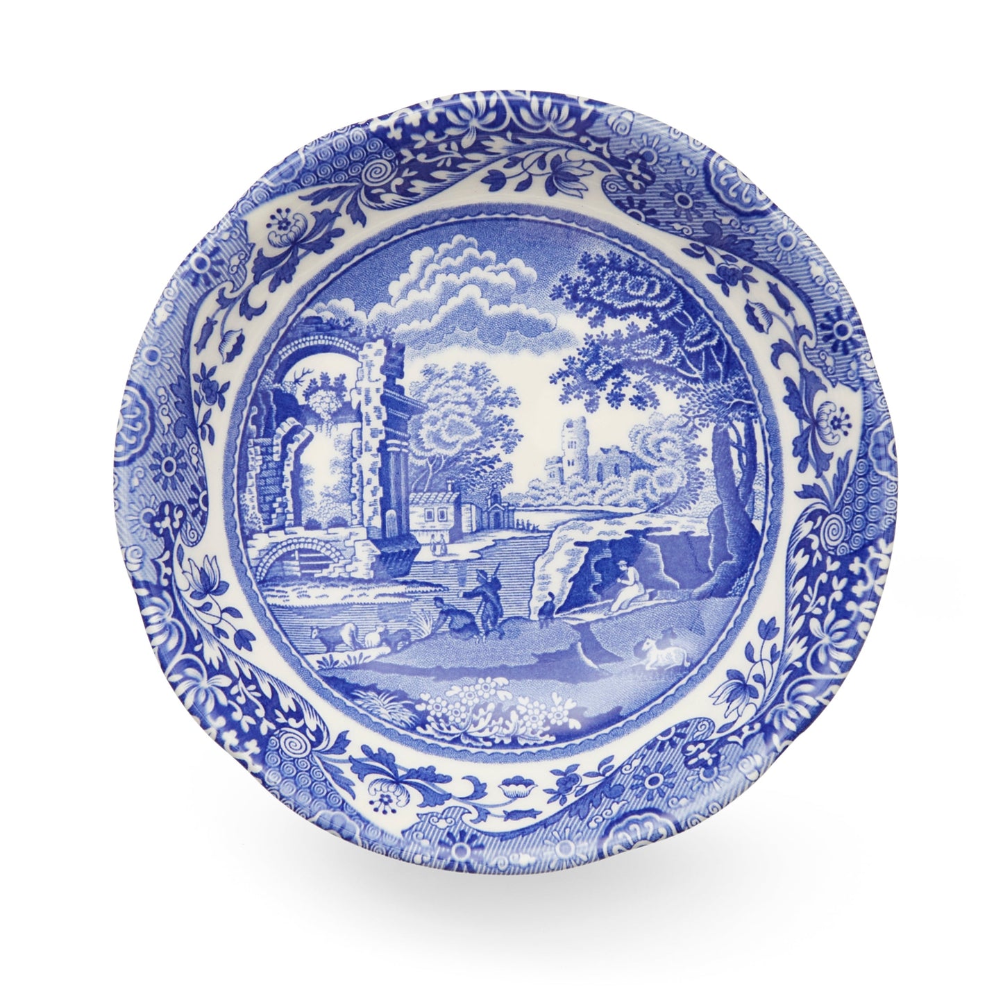 Blue Italian Set of 4 Small Cereal Bowls – Porcelain Blue Italian dinnerware CasaFenix