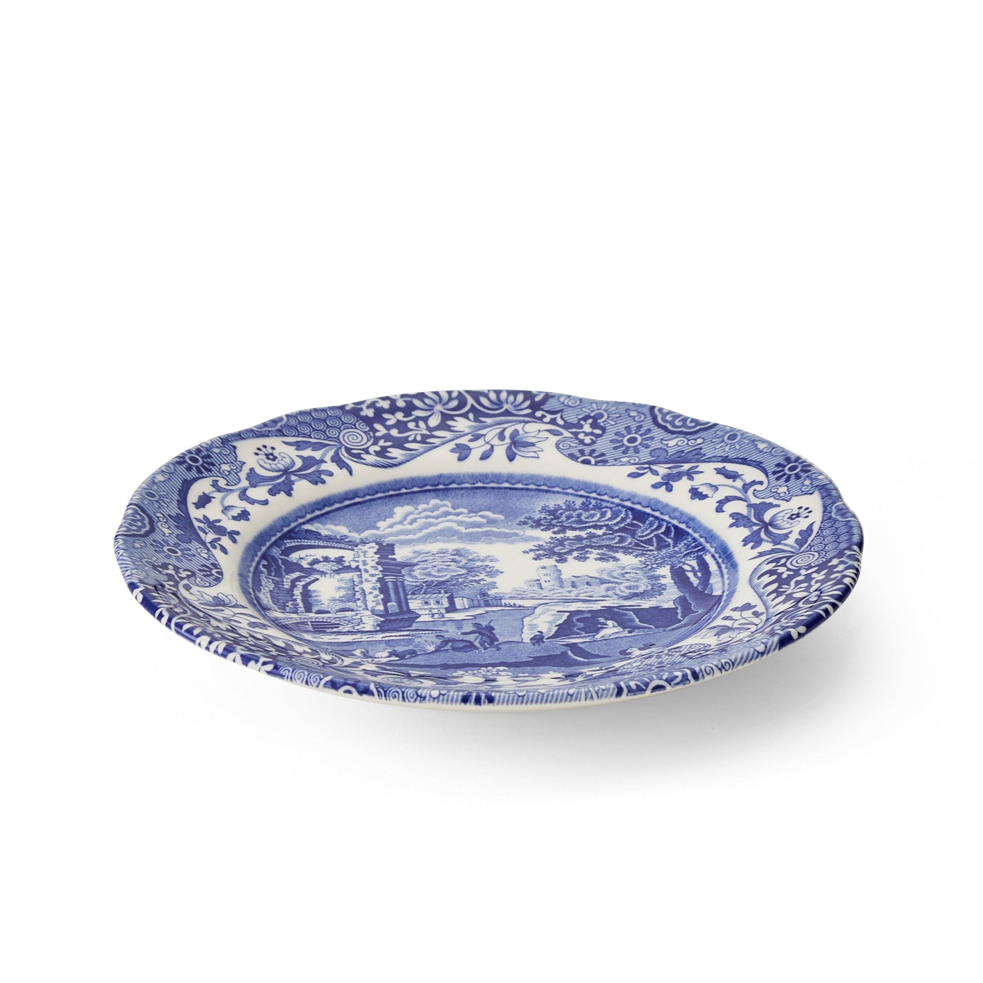 Blue Italian Set of 4 Tea Plates – Porcelain Blue Italian Pattern dinnerware CasaFenix