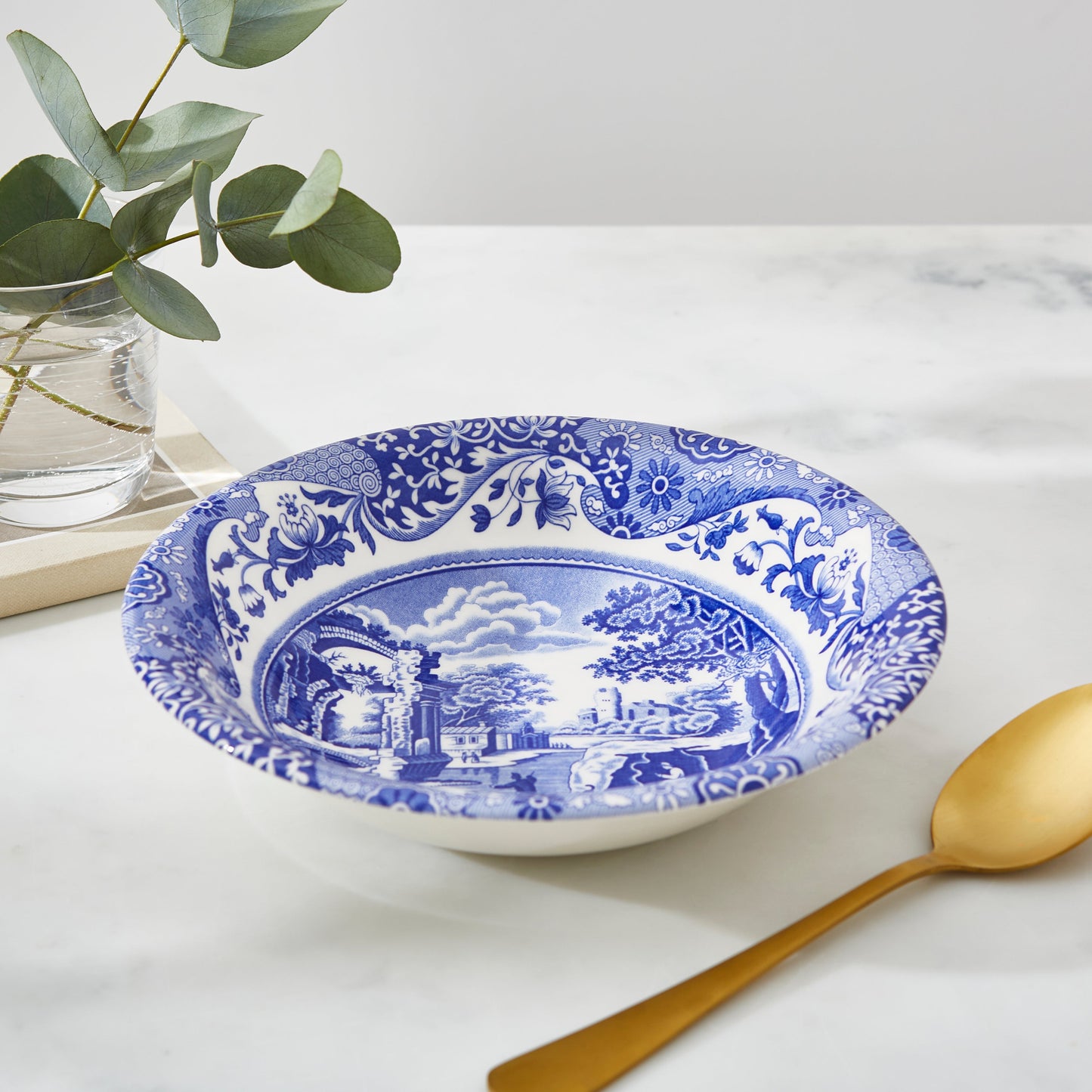 Blue Italian Set of 4 Cereal Bowls – Spode Blue Italian Design dinnerware CasaFenix