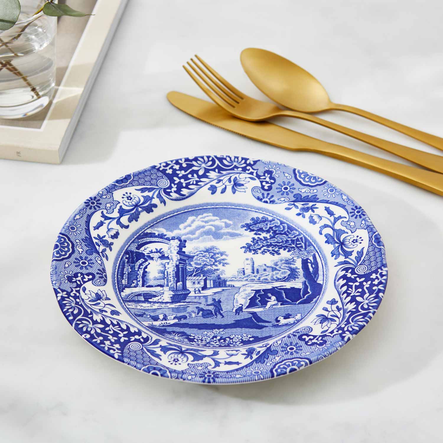 Blue Italian Set of 4 Side Plates – Blue & White Spode China dinnerware CasaFenix
