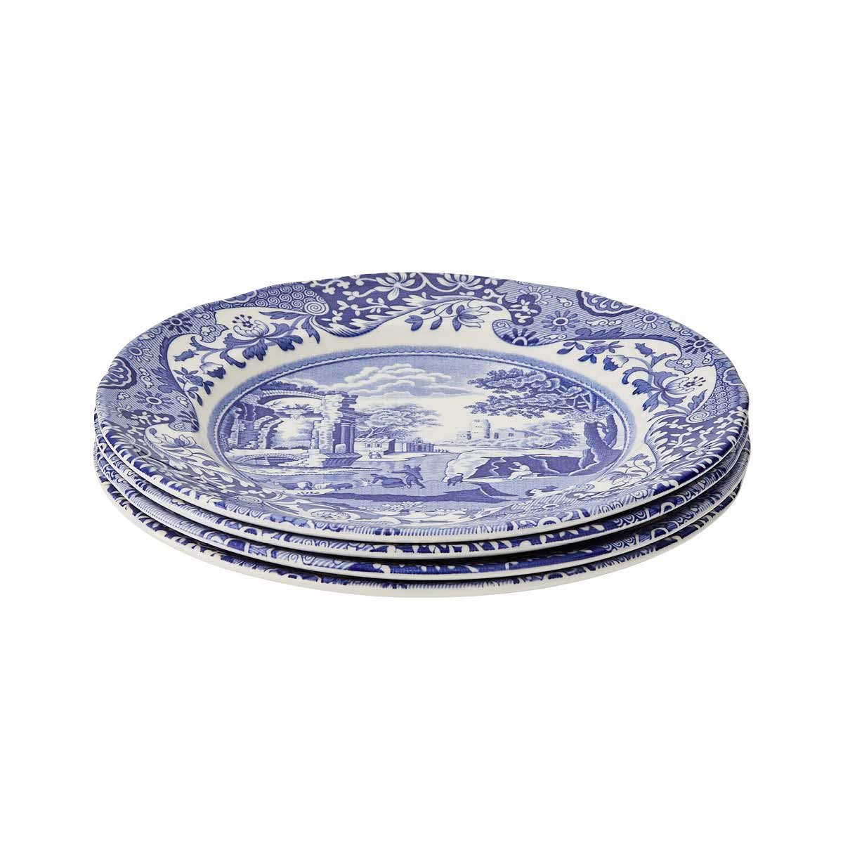 Blue Italian Set of 4 Side Plates – Blue & White Spode China dinnerware CasaFenix