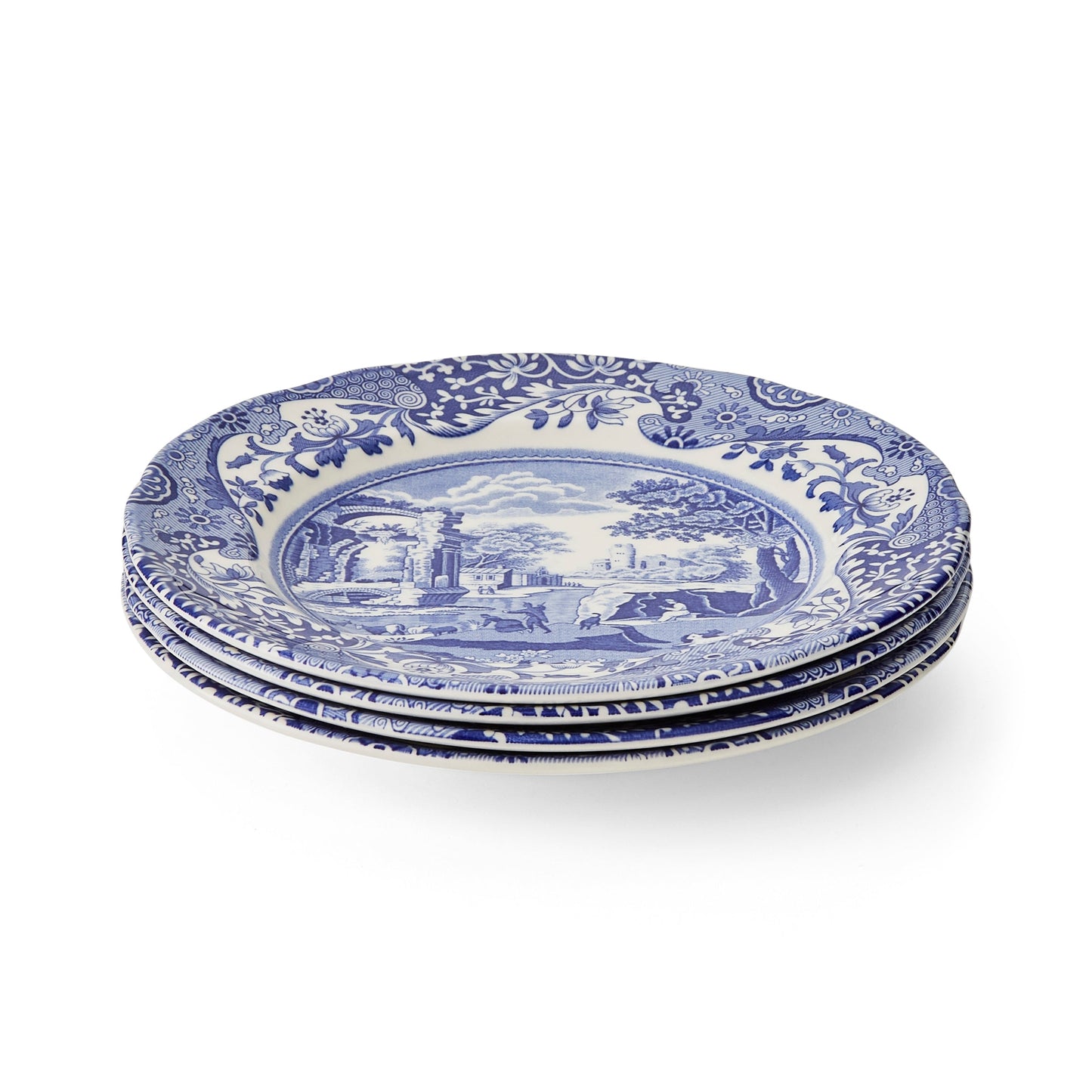Blue Italian Set of 4 Side Plates – Blue & White Spode China dinnerware CasaFenix