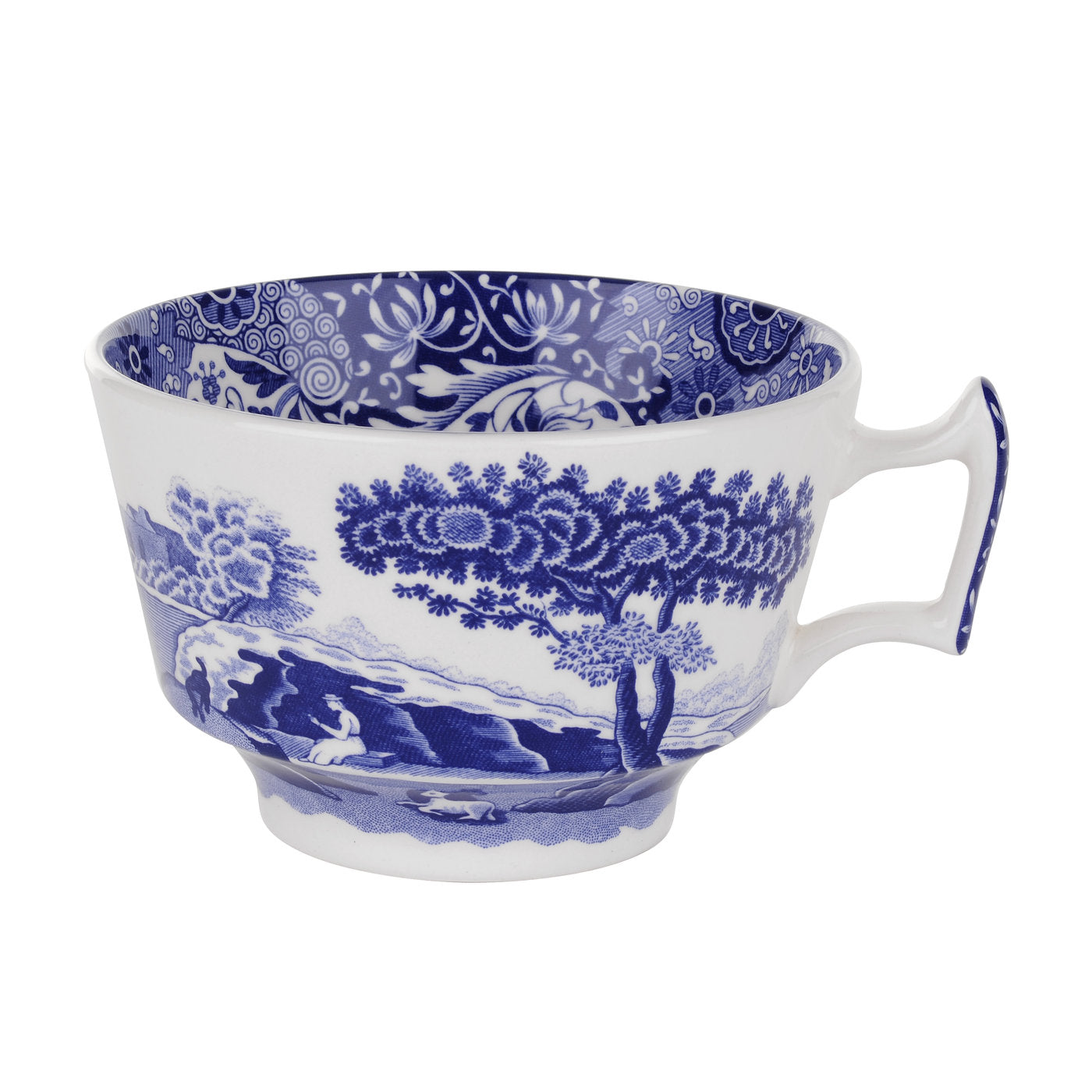 Blue Italian Cups & Saucers Set – Classic Blue & White Porcelain dinnerware CasaFenix