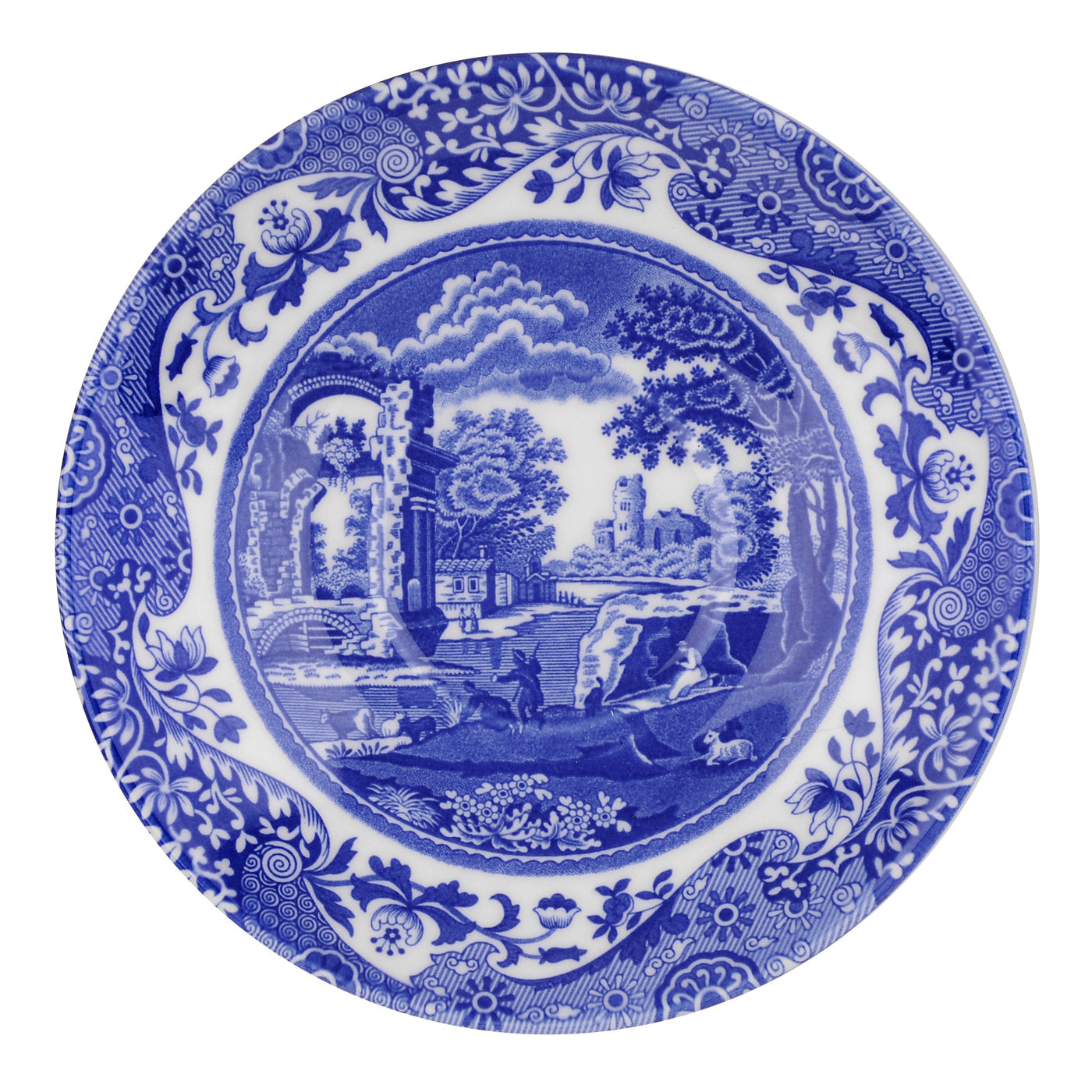 Blue Italian Cups & Saucers Set – Classic Blue & White Porcelain dinnerware CasaFenix