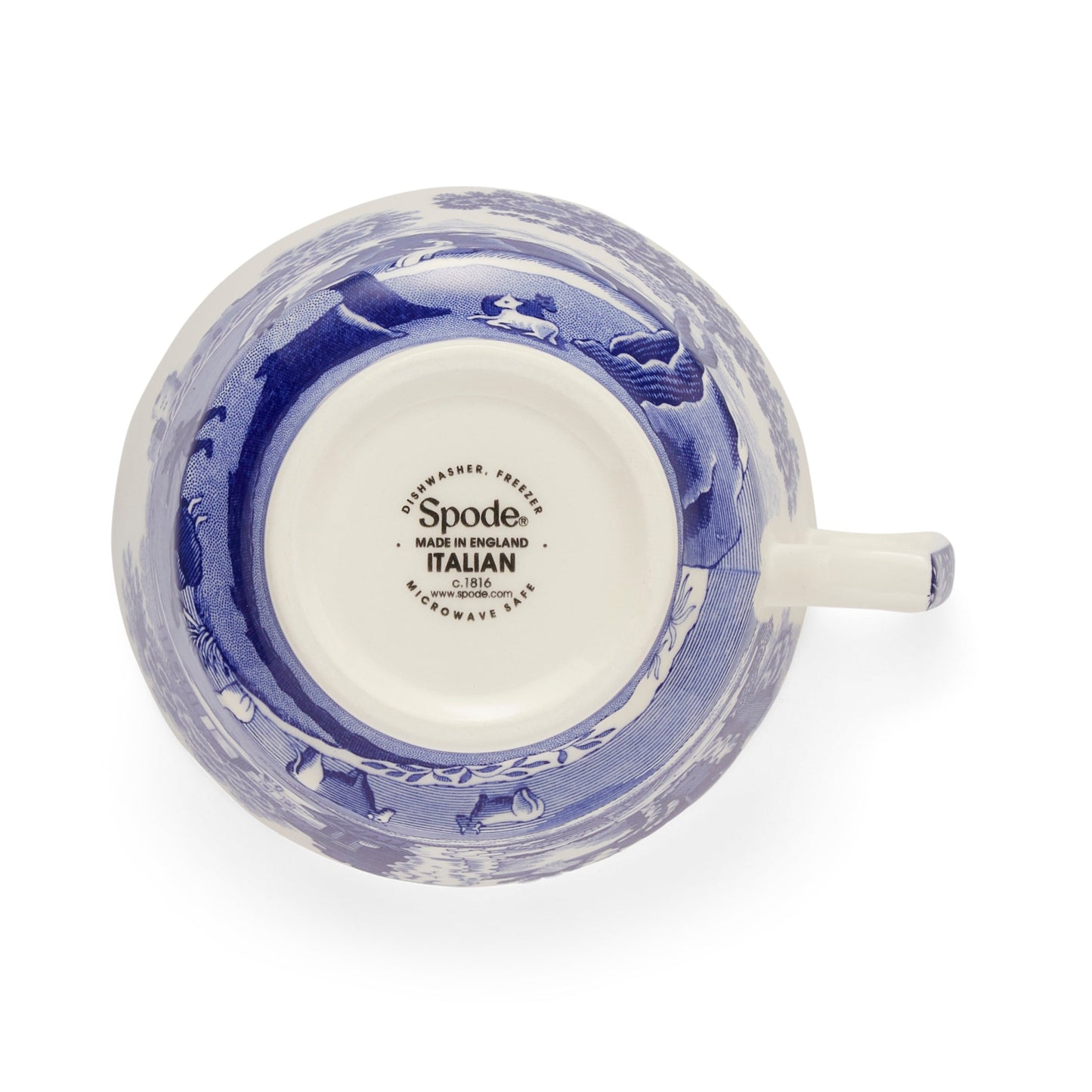 Blue Italian Cups & Saucers Set – Classic Blue & White Porcelain dinnerware CasaFenix