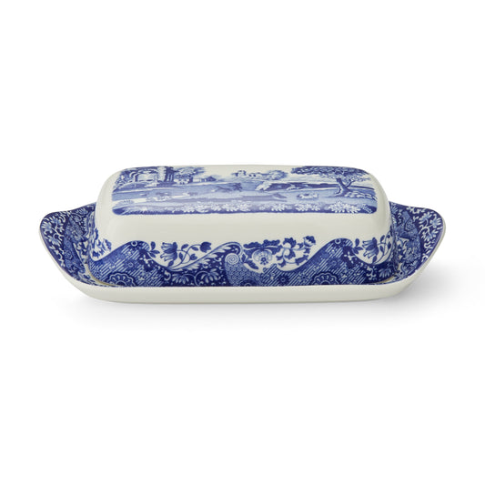 Blue Italian Butter Dish 20x10cm – Porcelain with Imari Oriental Border dinnerware CasaFenix
