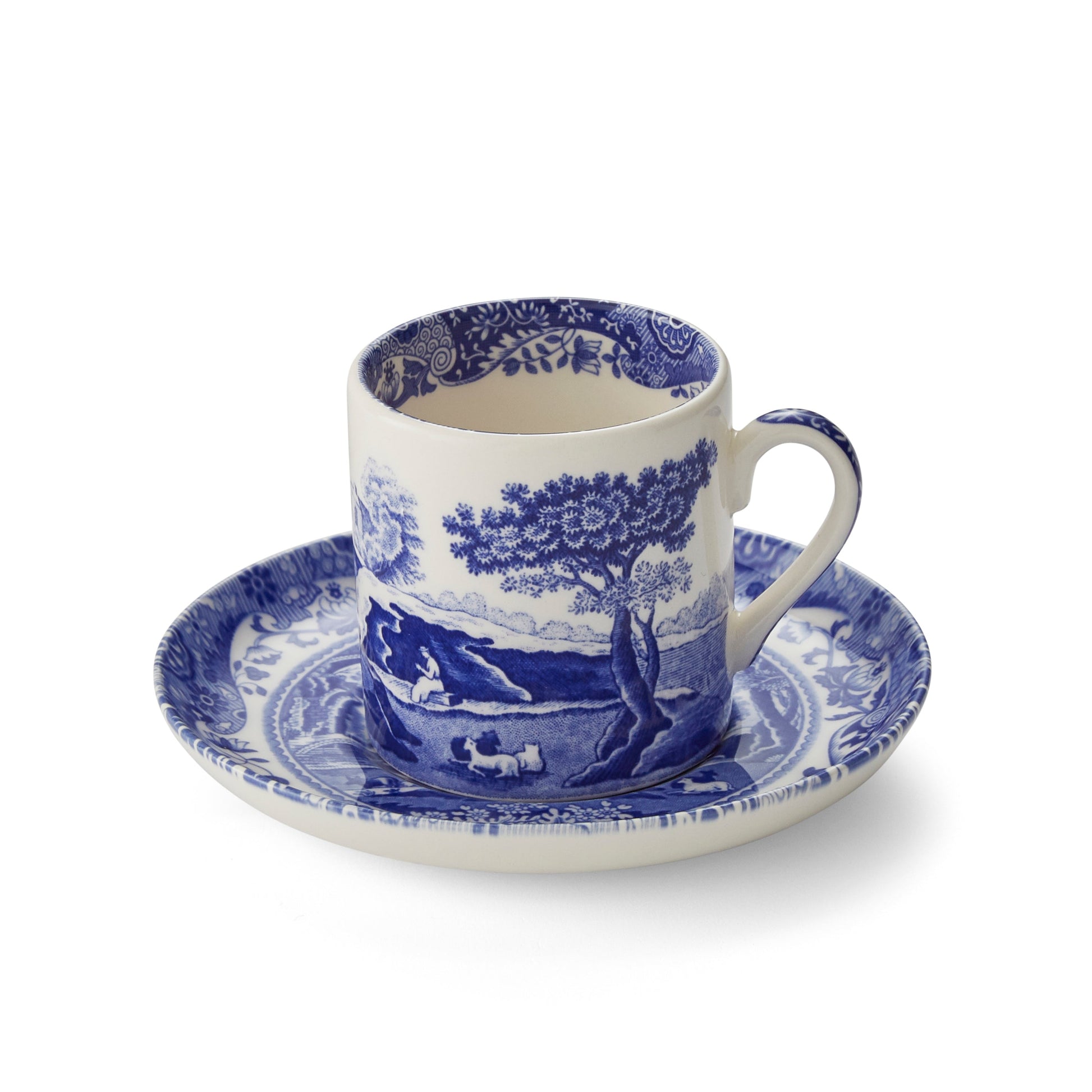 Blue Italian Set of 4 Coffee Cups & Saucers – Blue Italian Porcelain dinnerware CasaFenix
