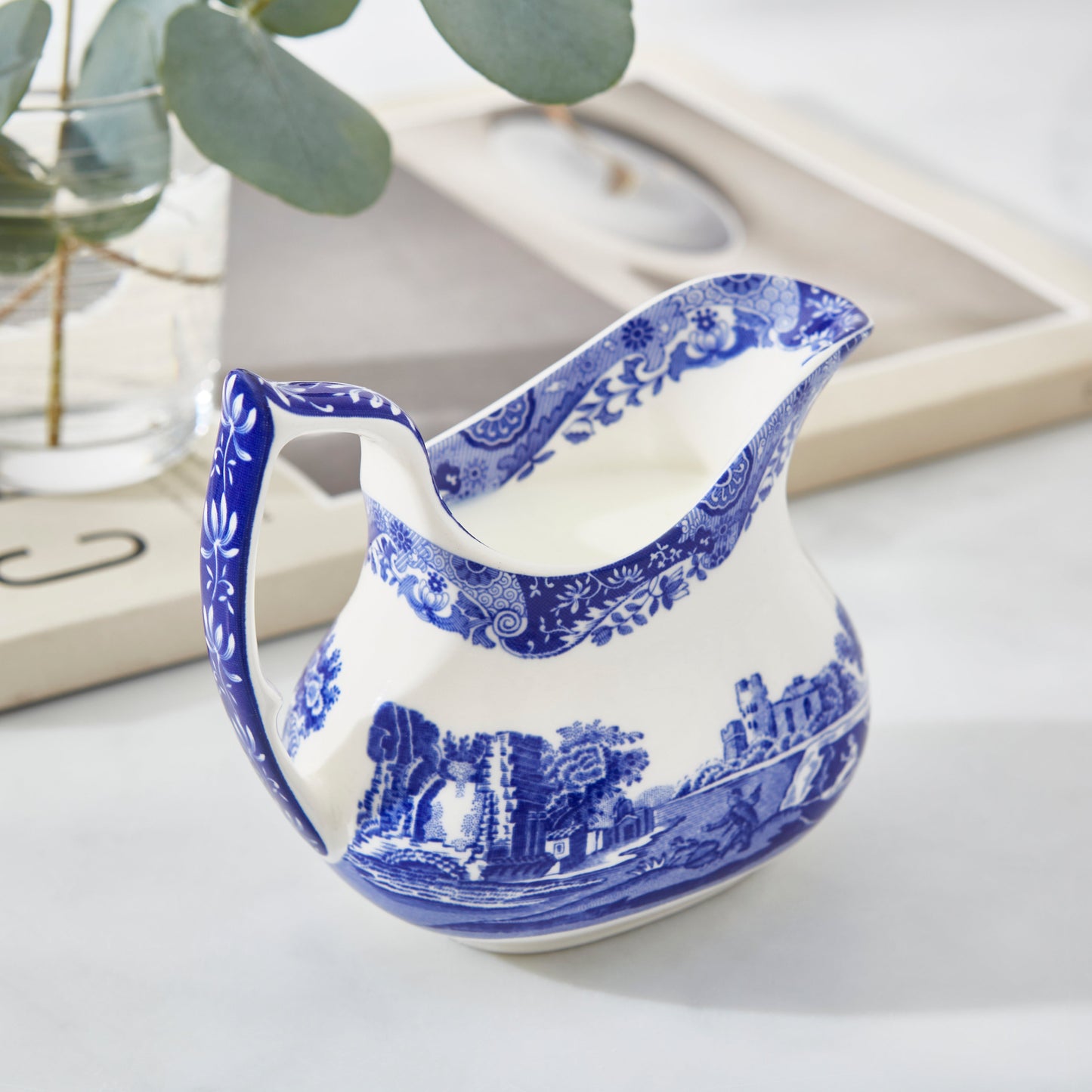 Blue Italian Cream Jug – Porcelain Blue Italian Afternoon Tea Accessory dinnerware CasaFenix