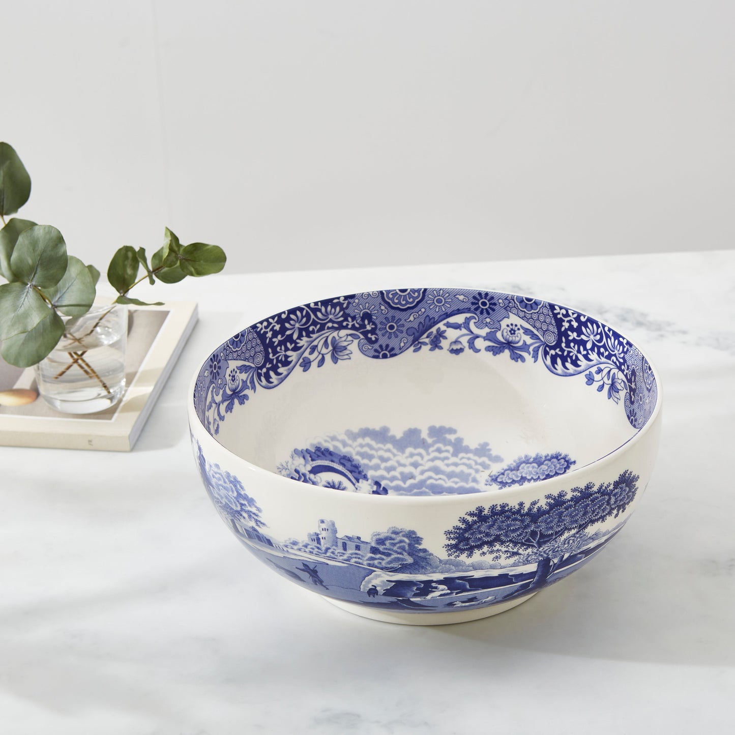 Blue Italian Round Bowl 26.5cm – Porcelain Salad & Display Bowl dinnerware CasaFenix