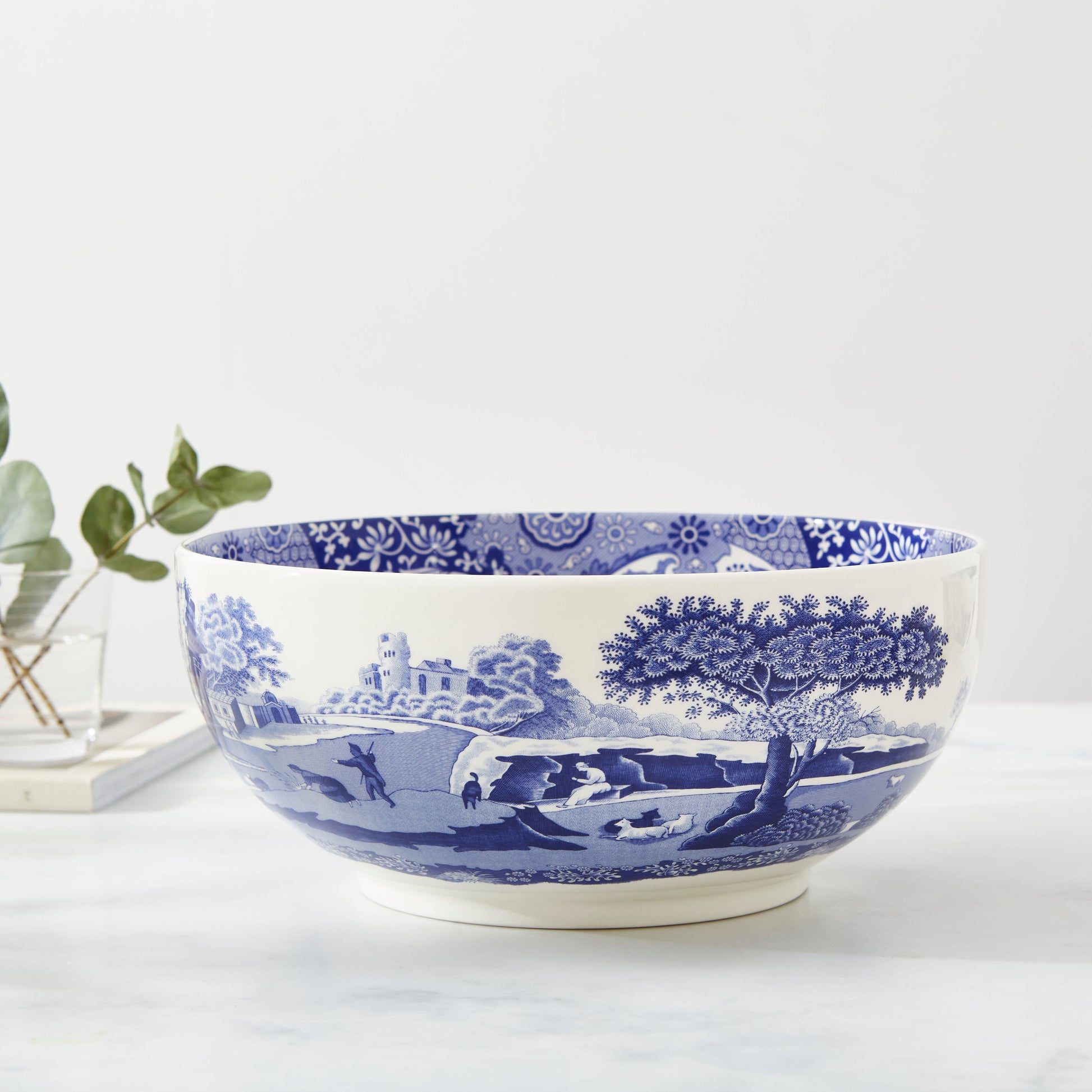 Blue Italian Round Bowl 26.5cm – Porcelain Salad & Display Bowl dinnerware CasaFenix