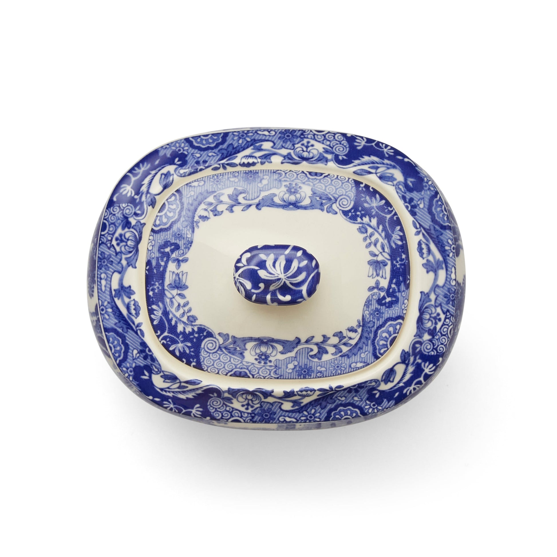 Blue Italian Sugar Box 9x11cm – Porcelain with Italian Countryside Design dinnerware CasaFenix