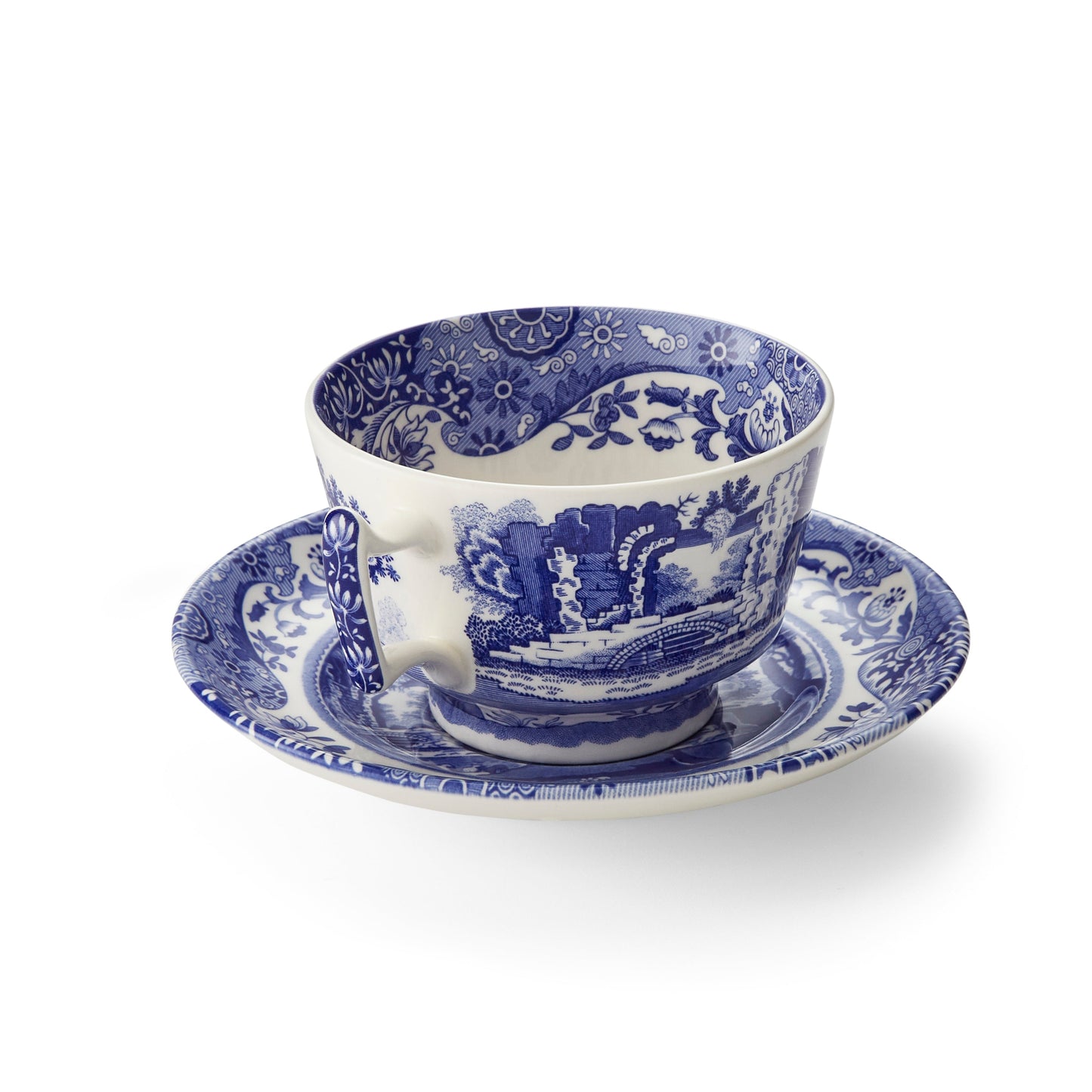 Blue Italian Set of 4 Teacups & Saucers – Spode Fine China dinnerware CasaFenix