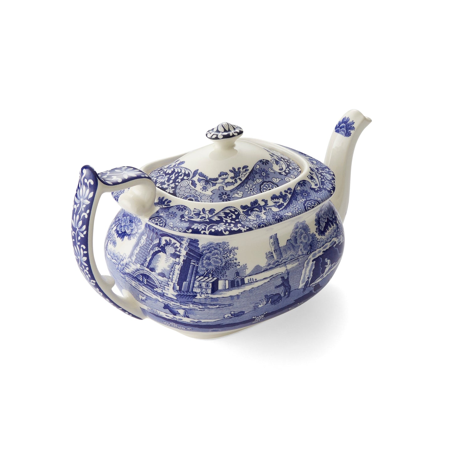 Blue Italian Porcelain Teapot – Classic Spode Blue Italian Design dinnerware CasaFenix