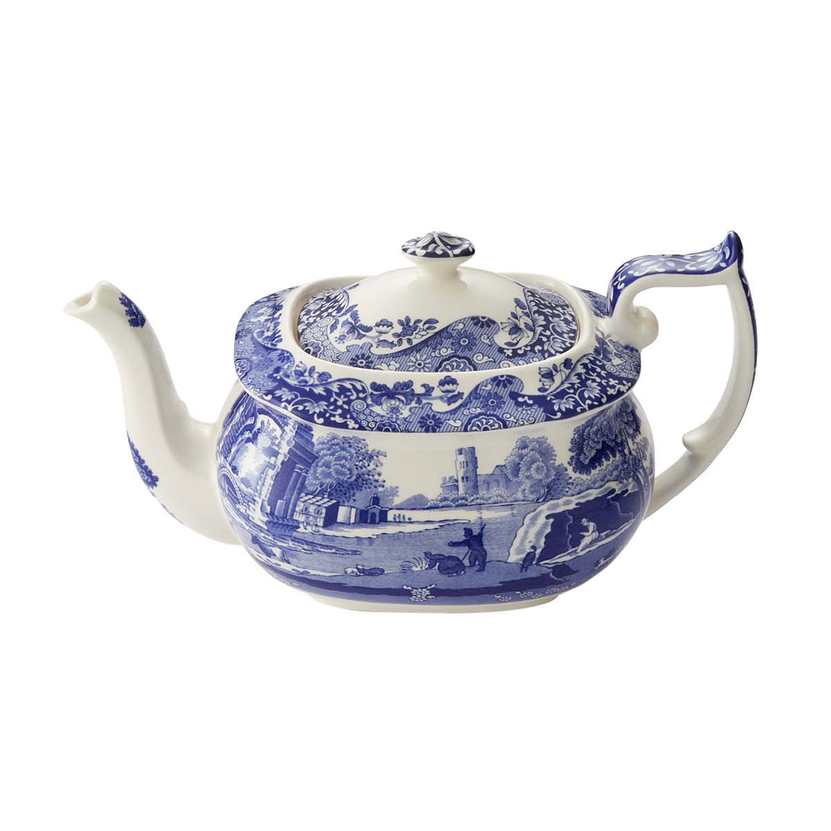 Blue Italian Porcelain Teapot – Classic Spode Blue Italian Design dinnerware CasaFenix