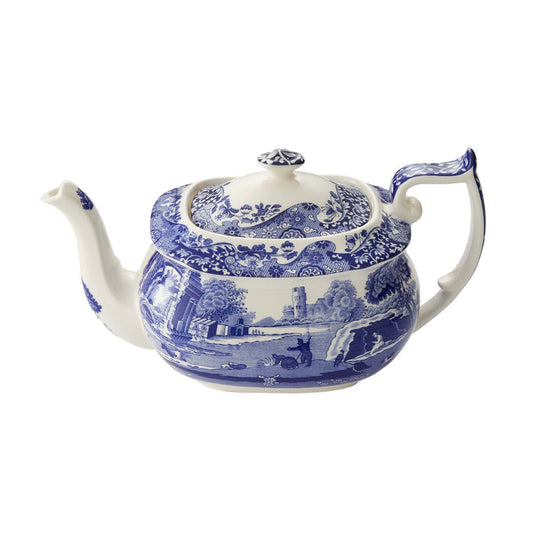 Blue Italian Porcelain Teapot – Classic Spode Blue Italian Design dinnerware CasaFenix
