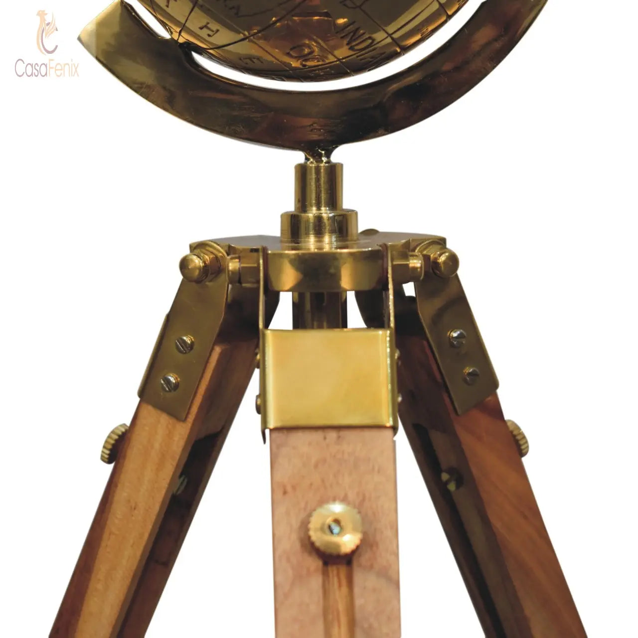 Brass Antique Tripod Globe - CasaFenix