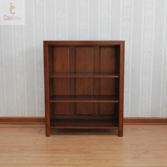 Bude Collection Bookcase 2 Adjustable Shelves Solid Mahogany - CasaFenix