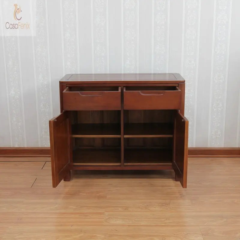 Bude Collection Sideboard 2 Door 2 Drawers Solid Mahogany Storage Cupboard - CasaFenix