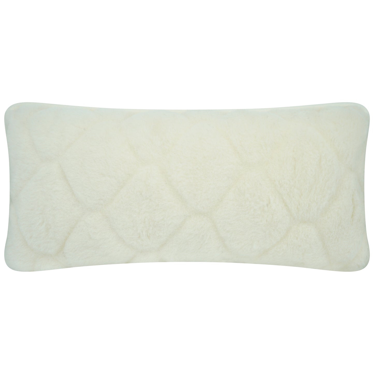 100% Cashmere Wool Pillow - Natural Shapes Cream / White Colour - CasaFenix