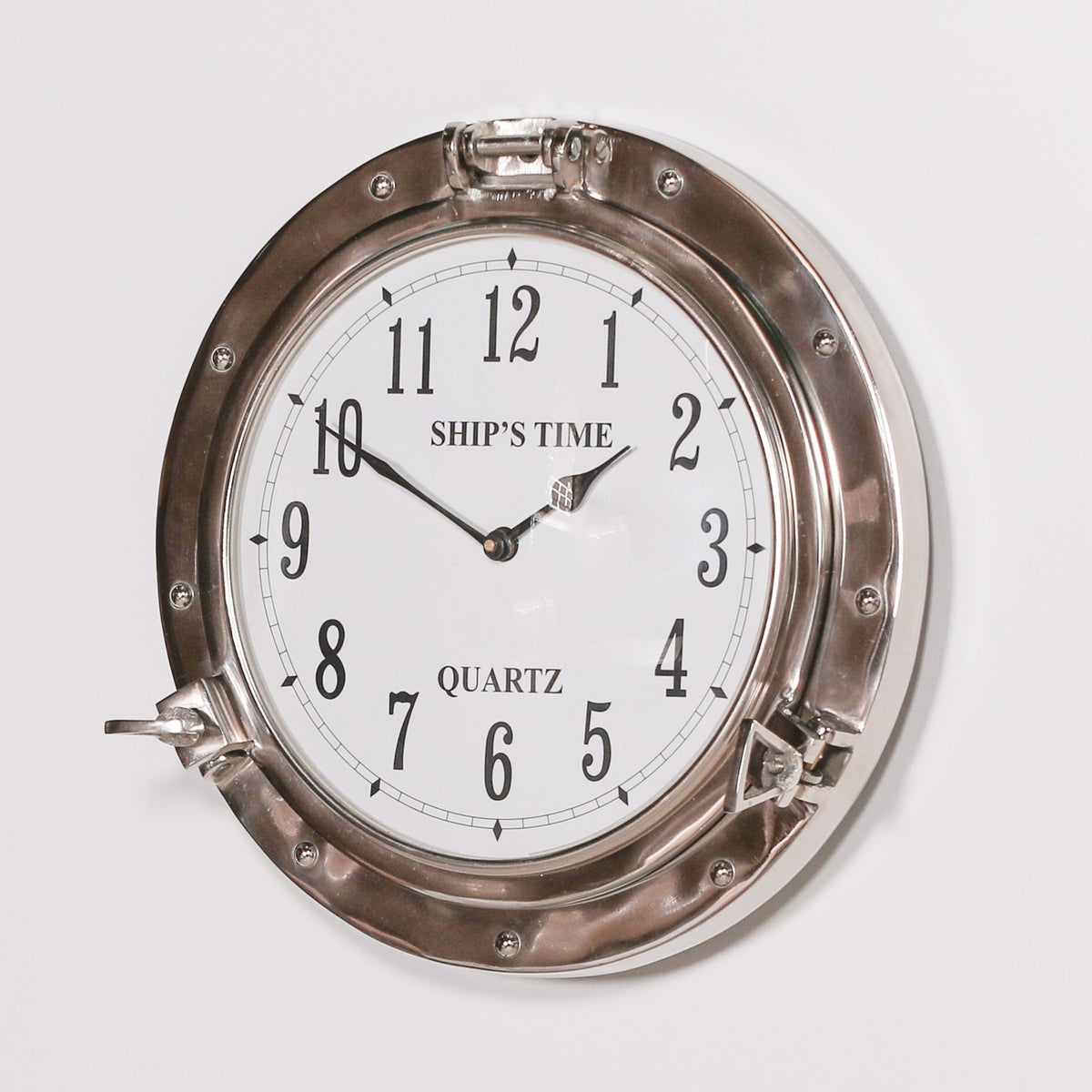 Polished Port Hole Ships Wall Clock clock CasaFenix