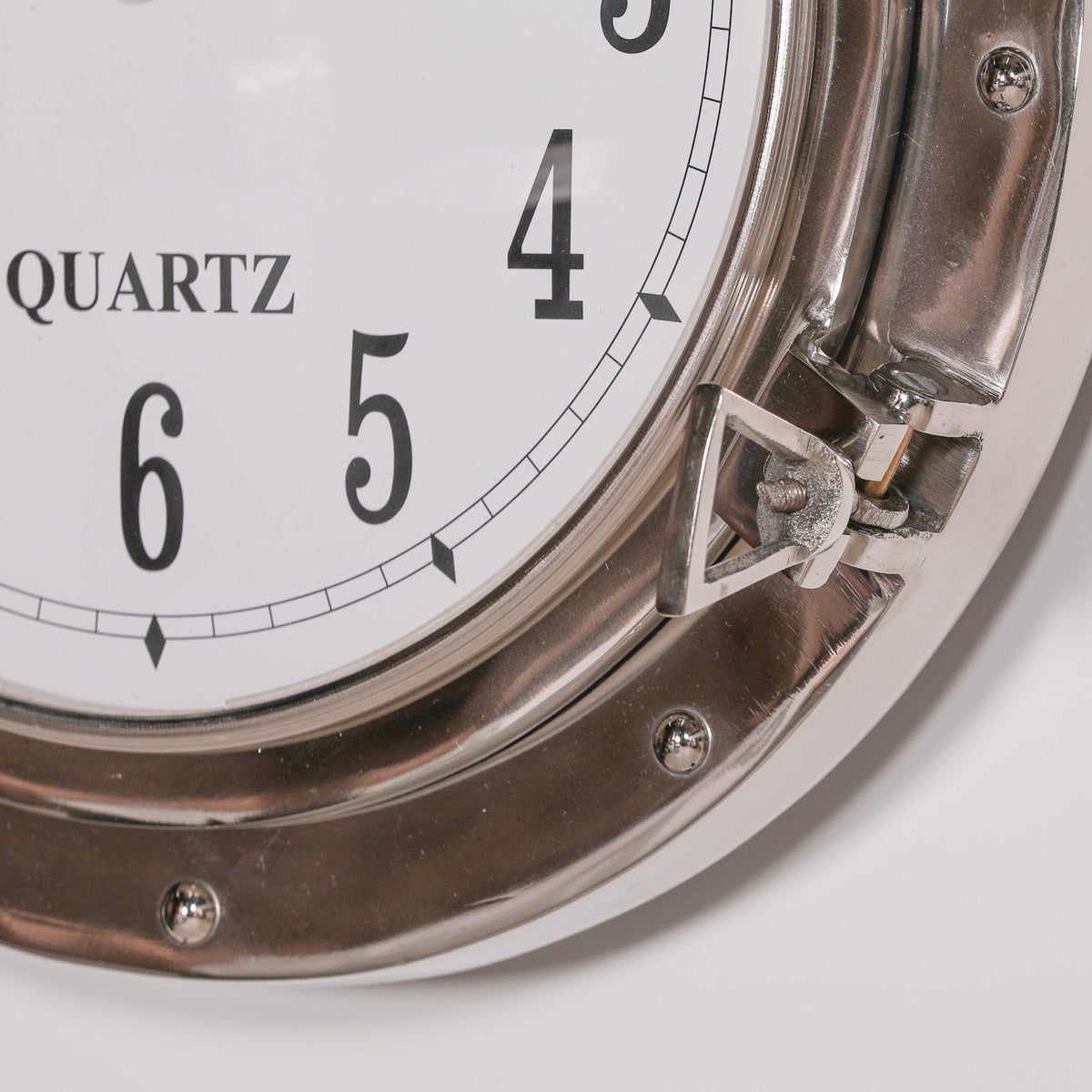 Polished Port Hole Ships Wall Clock clock CasaFenix