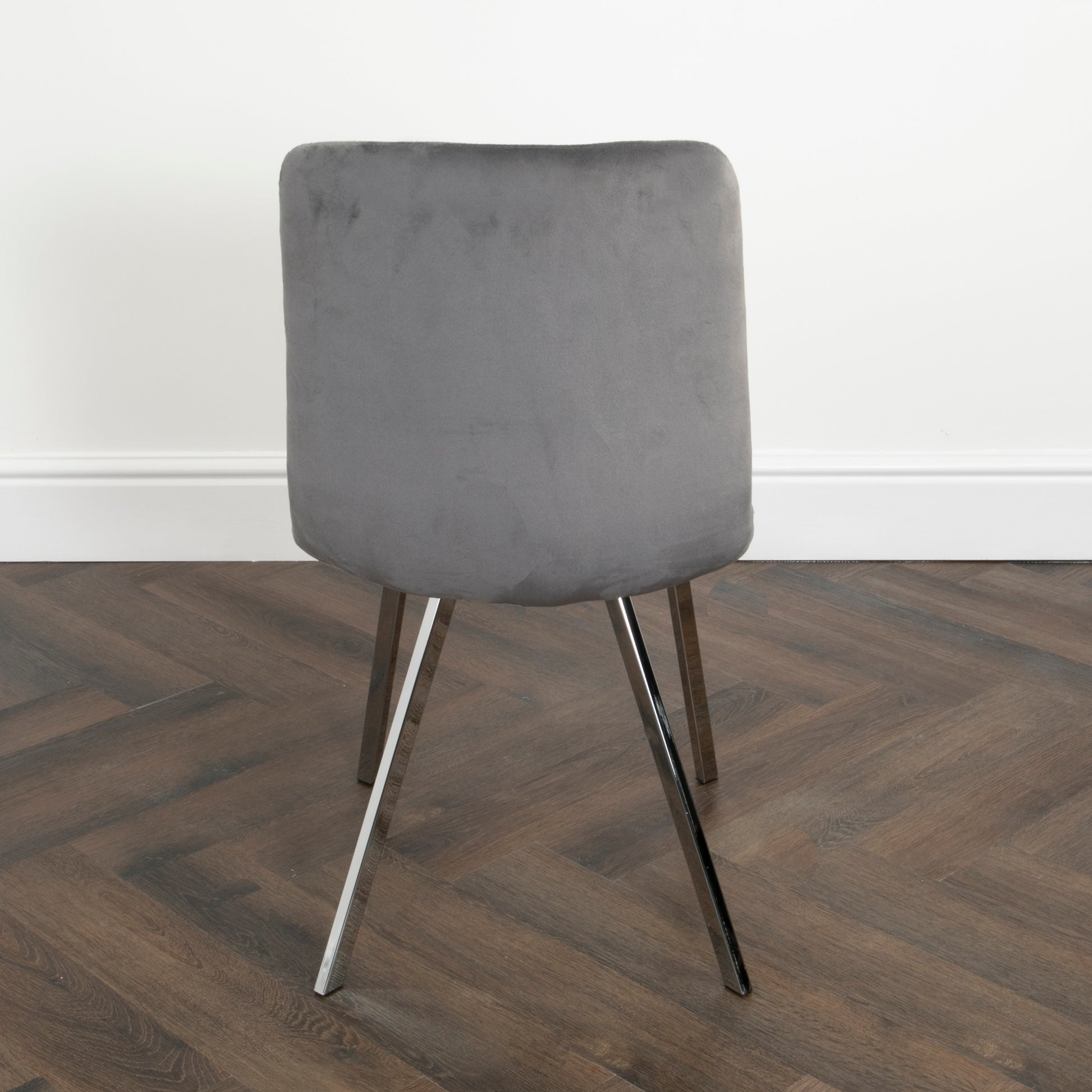 Squared Grey Dining Chair (set of 2) Chair CasaFenix