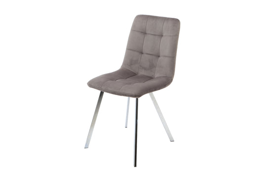 Squared Grey Dining Chair (set of 2) Chair CasaFenix