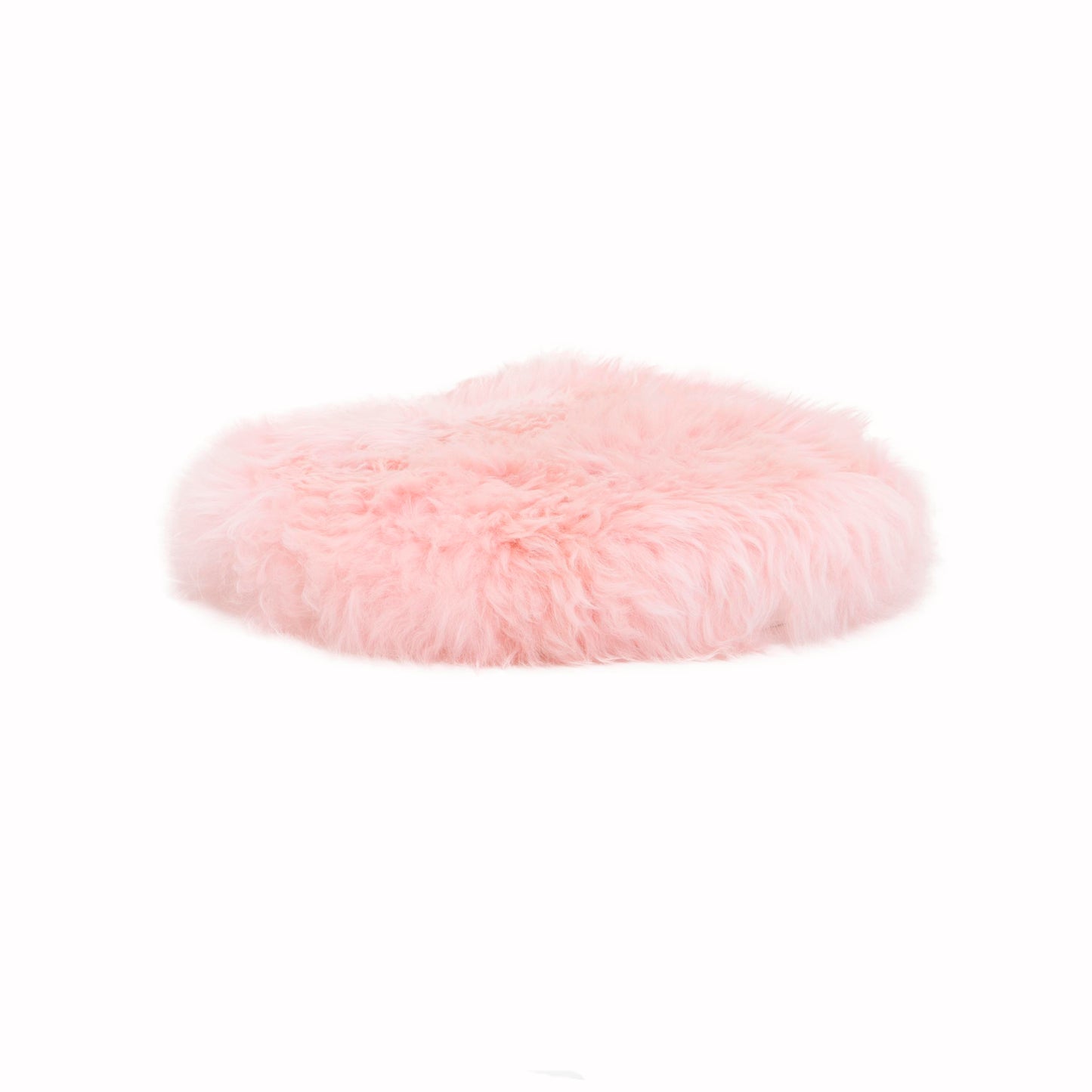 Blush Pink Round Sheepskin Chair Pad - CasaFenix