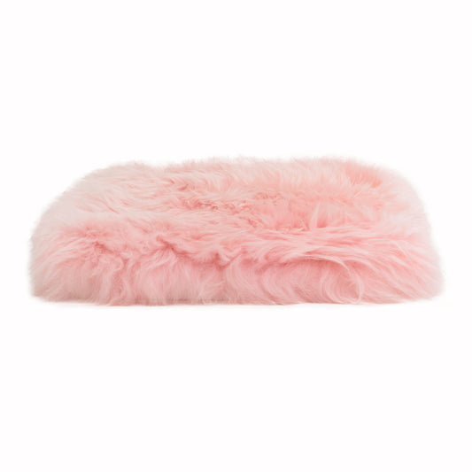 Blush Pink Square Sheepskin Chair Pad - CasaFenix