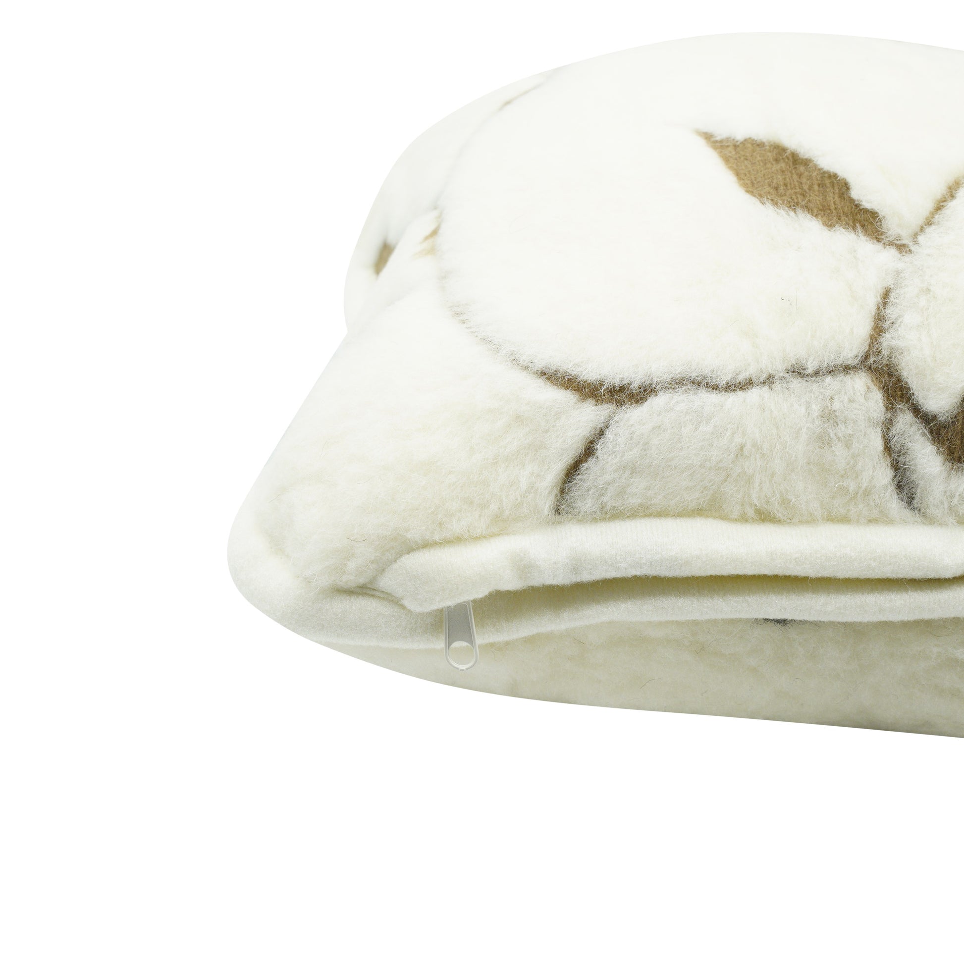 100% Merino Wool Pillow - Leaf Design Naturalk Cream Colour 45x45cm - CasaFenix