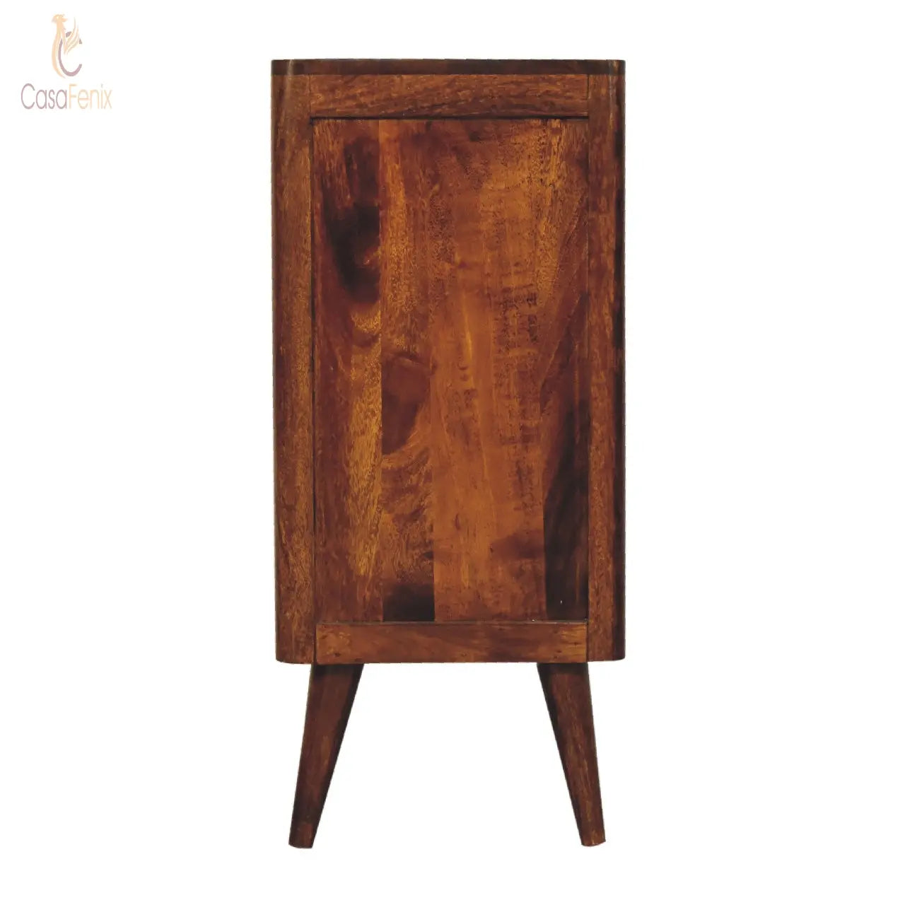 Capri Chest of 3 Drawers Nordic Design with a Chestnut Finish over Solid Mango Wood - CasaFenix