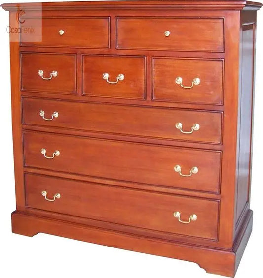Chest of 8 Drawers Solid Mahogany Bedroom Storage CasaFenix