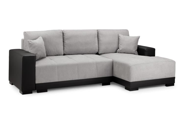 Cimiano Fabric Corner Sofa in Natural or Grey Coloured Fabric Left or Right Chaise (Copy) Sofa CasaFenix