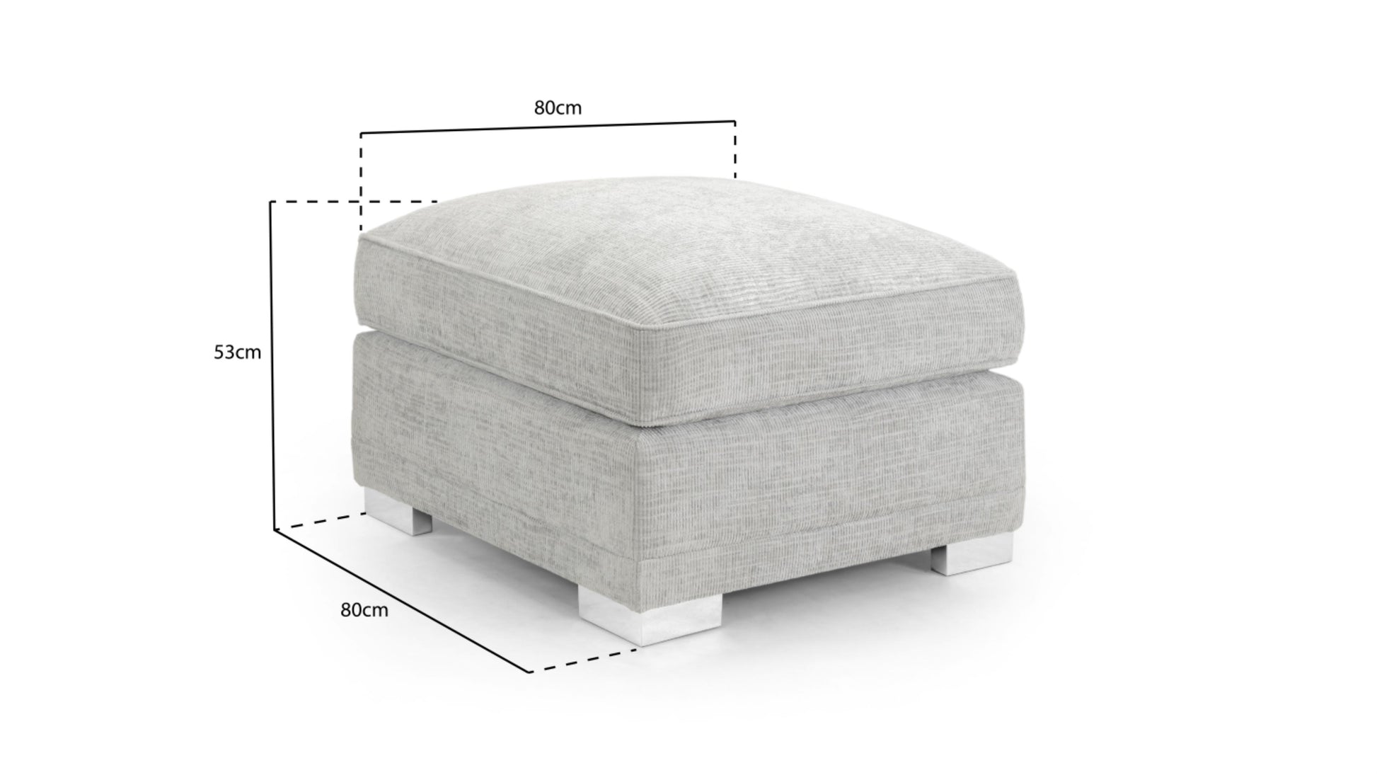 Cony Plush Button Fabric Sofa in Silver or Slate Grey 2, 3 Seat, 4 Seat Corner Settee Footstool (Copy) Sofa CasaFenix