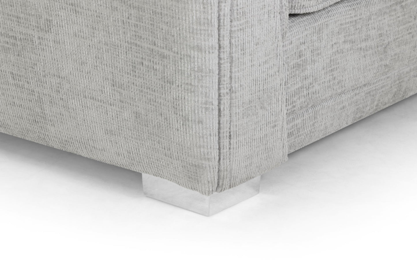 Cony Plush Button Fabric Sofa in Silver or Slate Grey 2, 3 Seat, 4 Seat Corner Settee Footstool (Copy) Sofa CasaFenix
