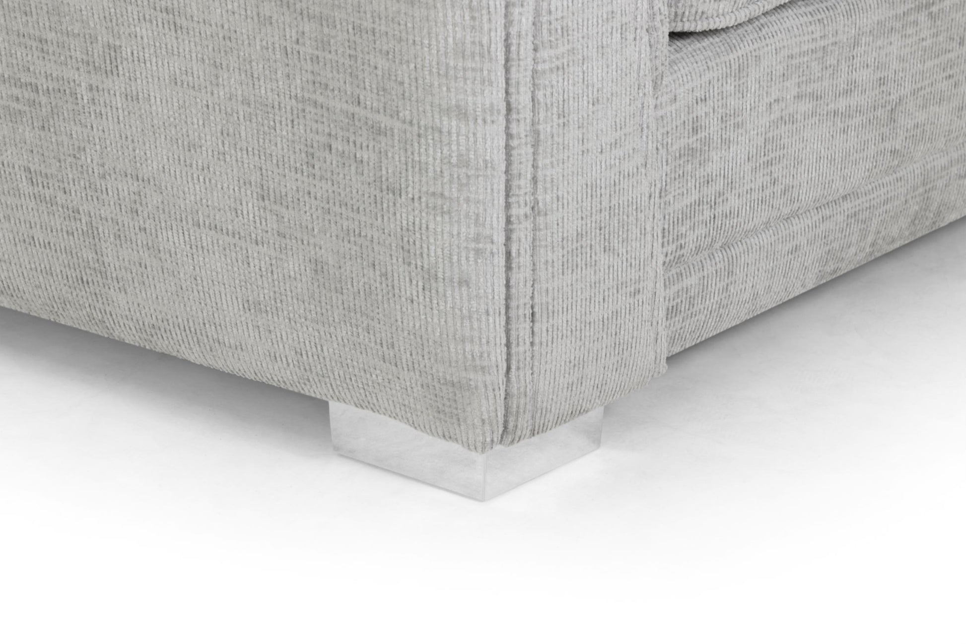 Cony Plush Button Fabric Sofa in Silver or Slate Grey 2, 3 Seat, 4 Seat Corner Settee Footstool (Copy) Sofa CasaFenix