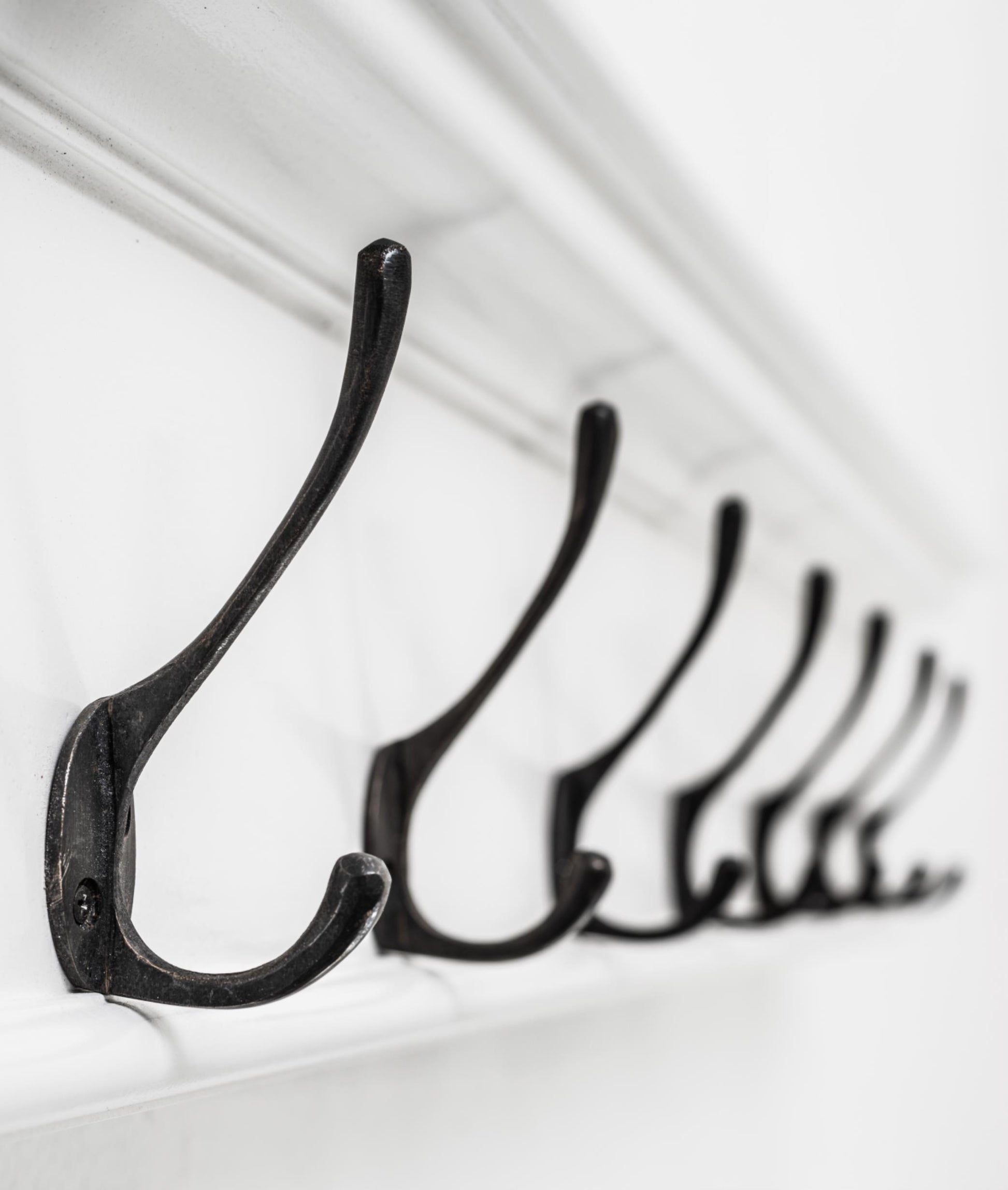 Halifax collection by Nova Solo. Classic White 8 Hook Coat Rack CasaFenix