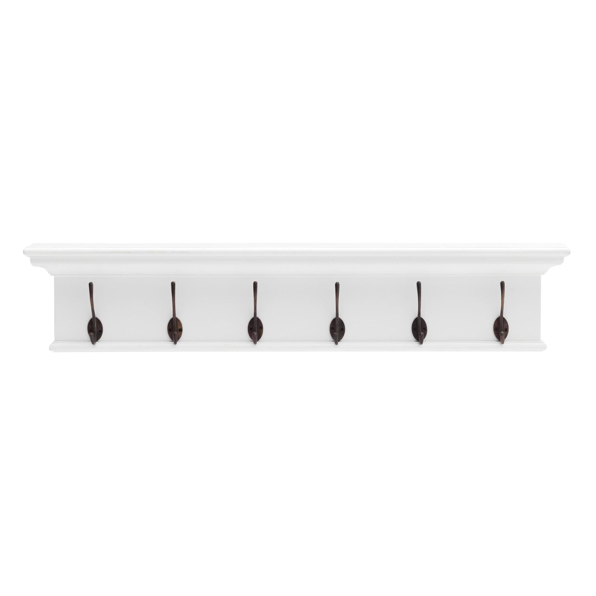 Halifax collection by Nova Solo. Classic White 6 Hook Coat Rack CasaFenix