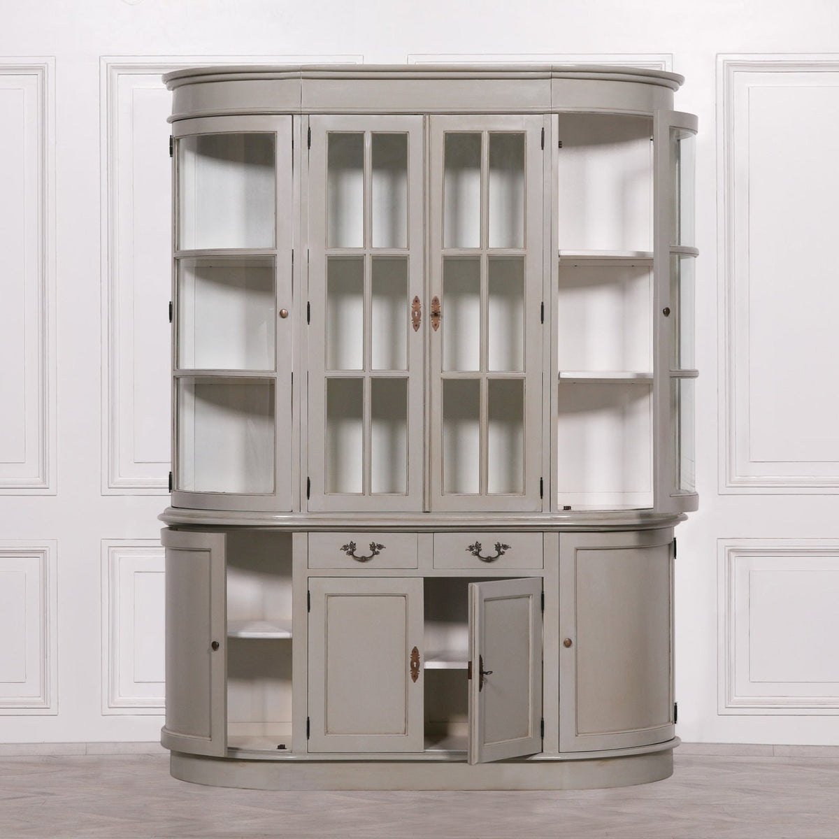 Large Grey Dresser Display Cabinet Display Cabinet CasaFenix