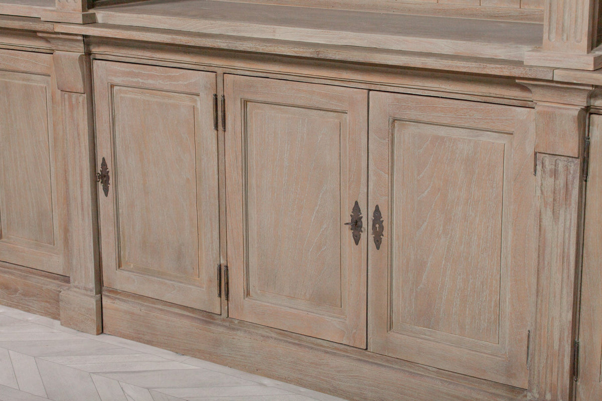 Extra Large Wooden Triple Bookcase Bookcase CasaFenix