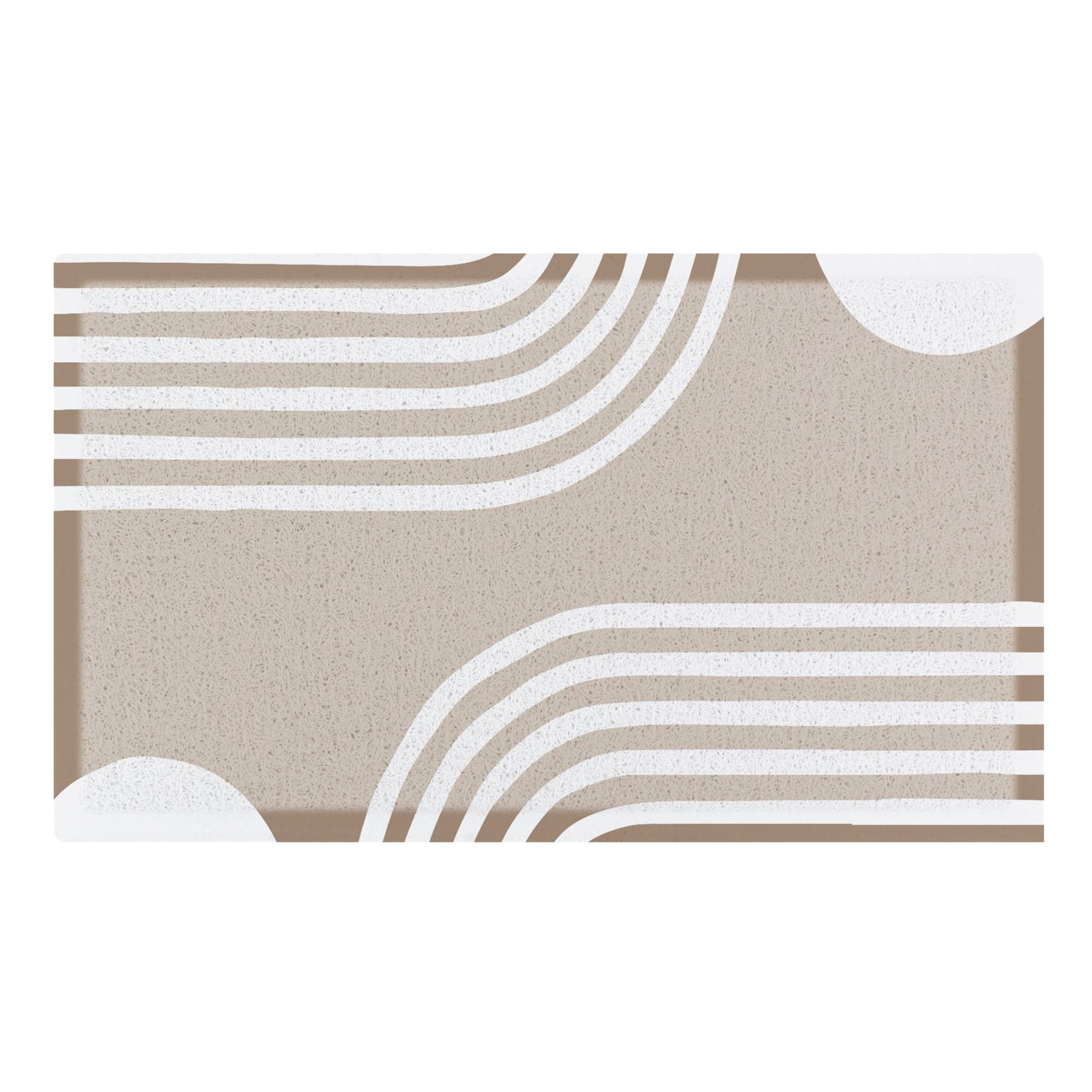 Beige Abstract Lines Indoor & Outdoor Doormat - 70x40cm Doormats CasaFenix
