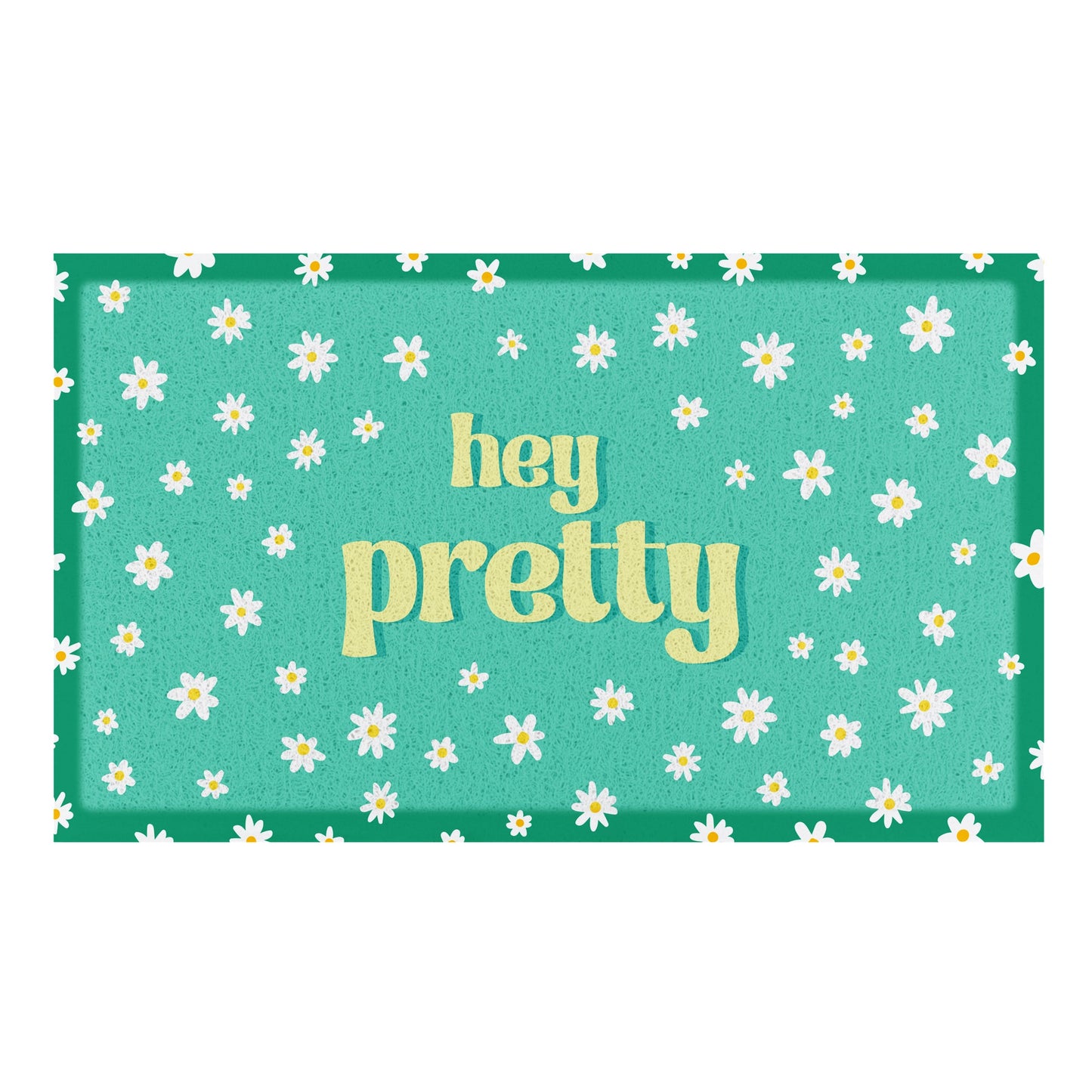 Hey Pretty Flowers Indoor Outdoor Doormat (70 x 40cm) Doormats CasaFenix