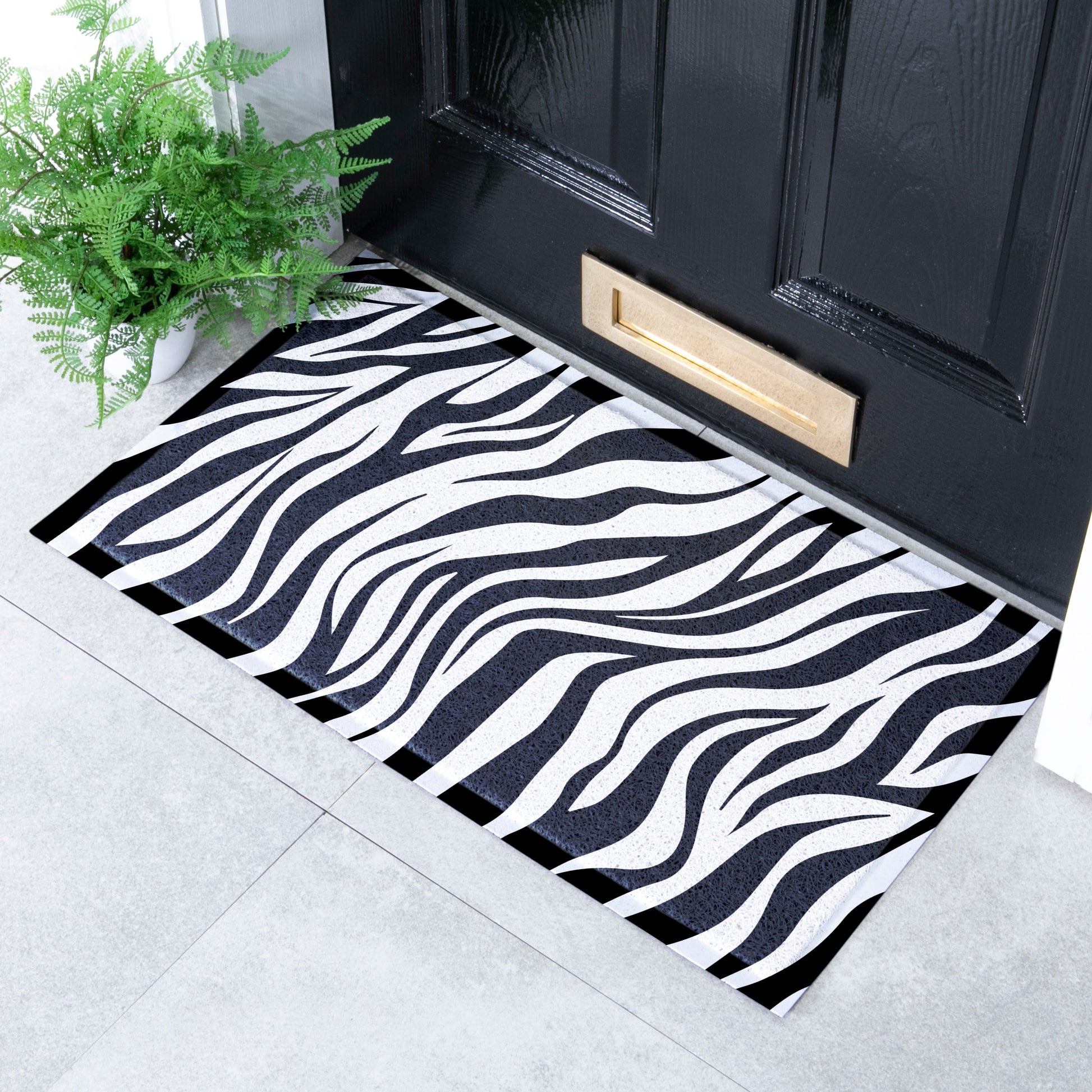 Zebra Print Doormat 60x40cm Doormats CasaFenix