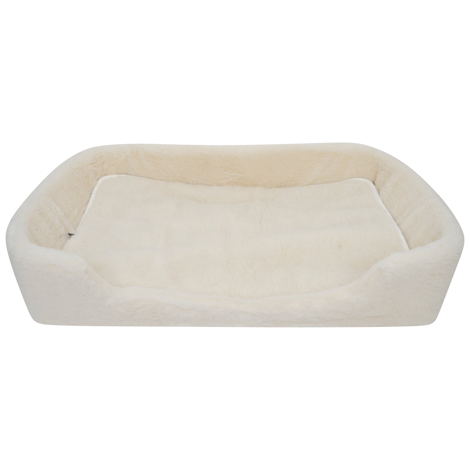 100% Merino Wool Pet Dog Bed - Natural (white) 90 x 60cm LARGE - CasaFenix