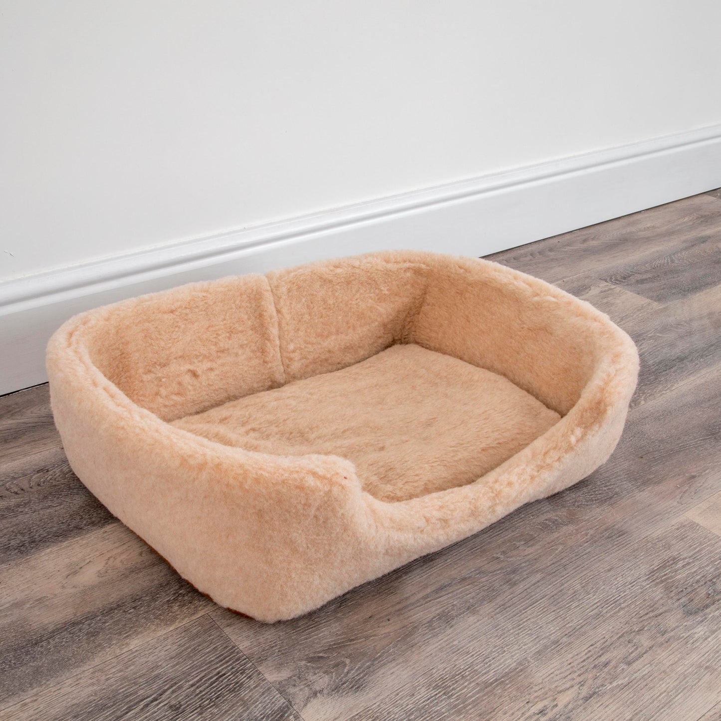 100% Luxury Merino Wool Pet Bed Cat / Dog Cappuccino Colour 60 x 40cm MEDIUM - CasaFenix