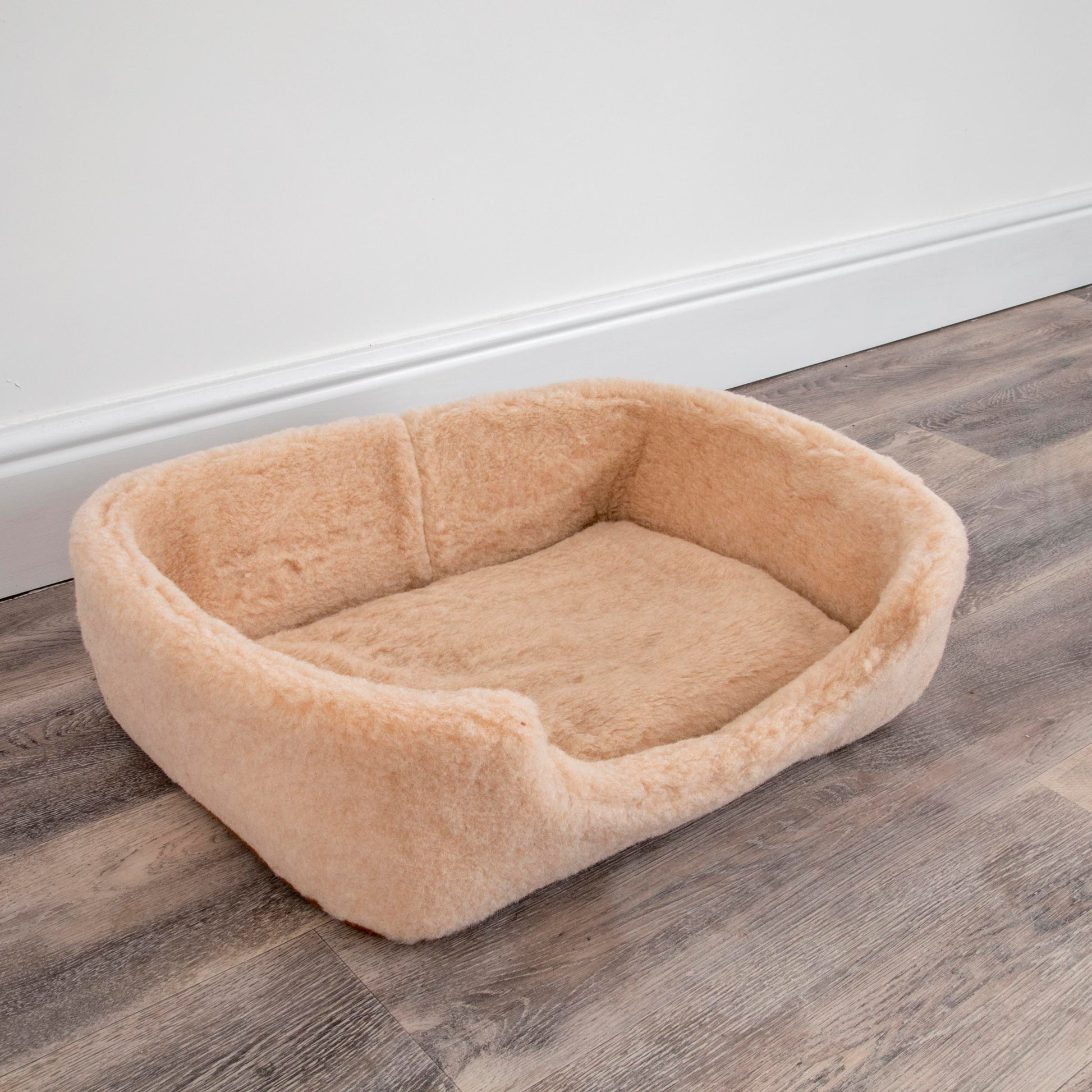 100% Luxury Merino Wool Pet Bed Cat / Dog Cappuccino Colour 60 x 40cm MEDIUM - CasaFenix