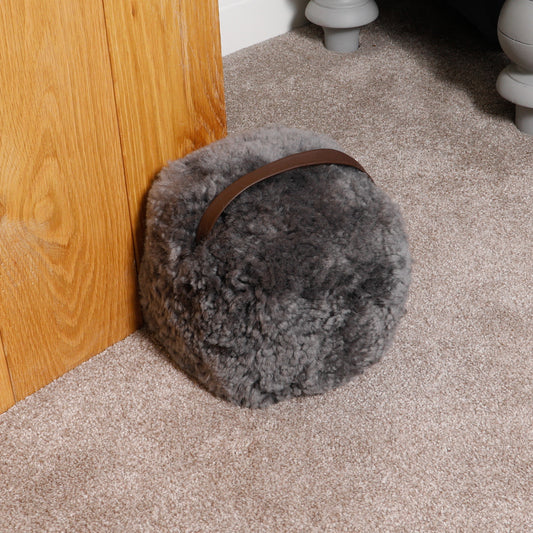 Grey Sheepskin Doorstop - CasaFenix